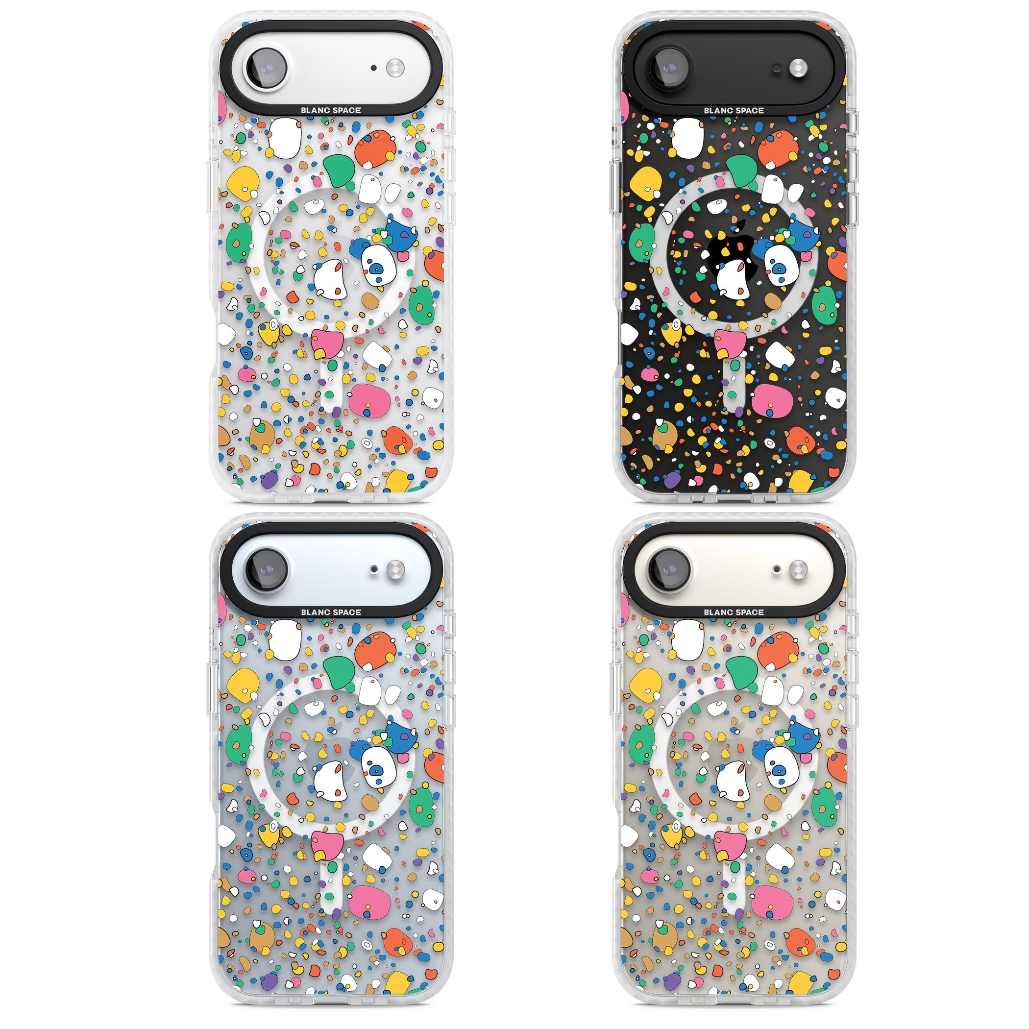 Colourful Confetti Pebbles iPhone 17 Air Impact Pro Clear Phone Case APT Impact Protection
