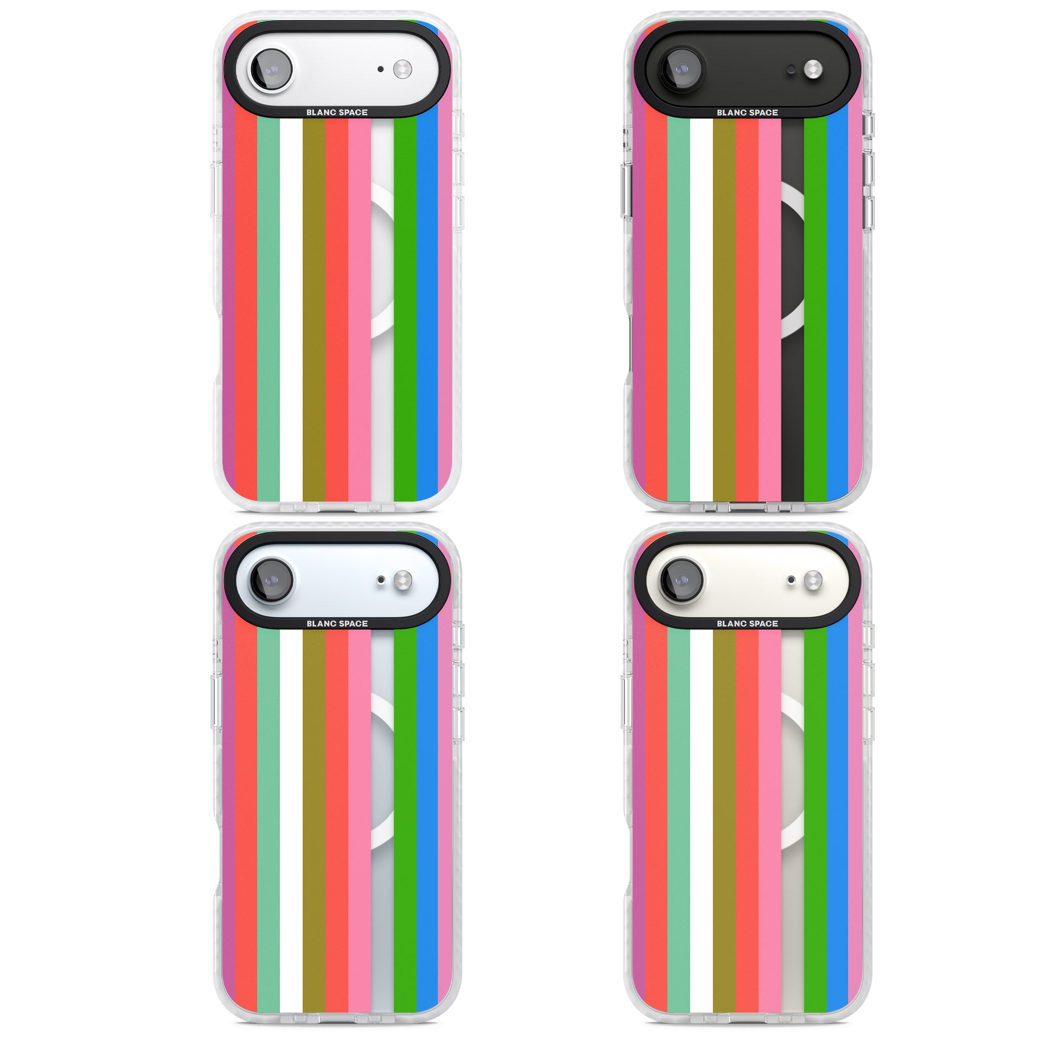 Vibrant Stripes iPhone 17 Air Impact Pro Clear Phone Case APT Impact Protection