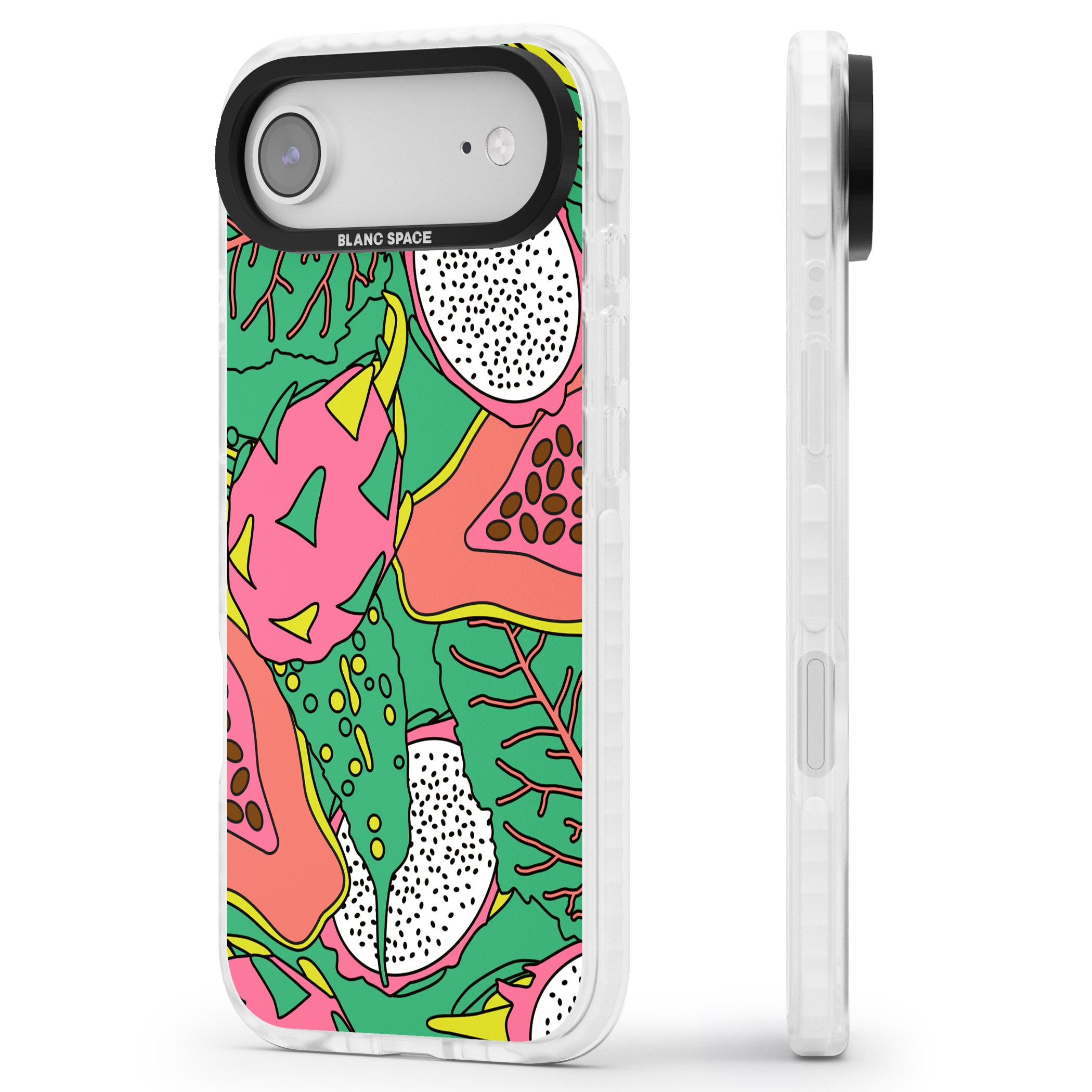 Psychedelic Salad iPhone 17 Air Impact Pro Clear Phone Case Side Profile