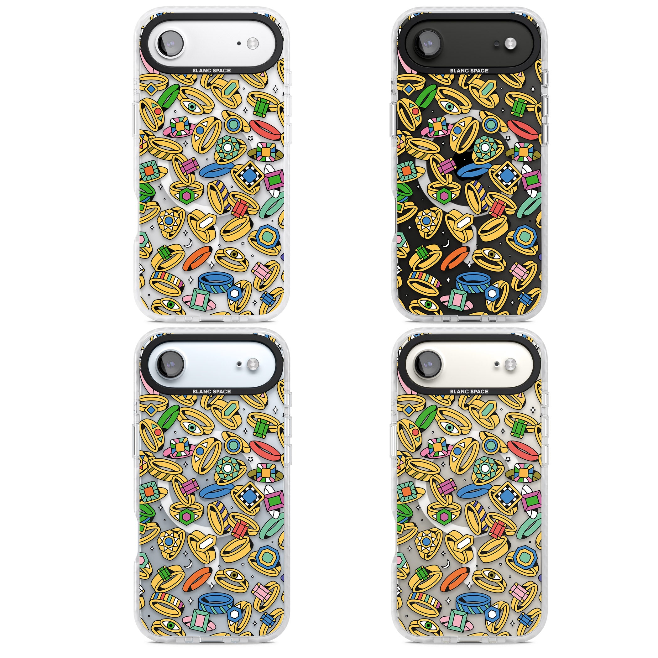 Gemstone Glitz iPhone 17 Air Impact Pro Clear Phone Case APT Impact Protection