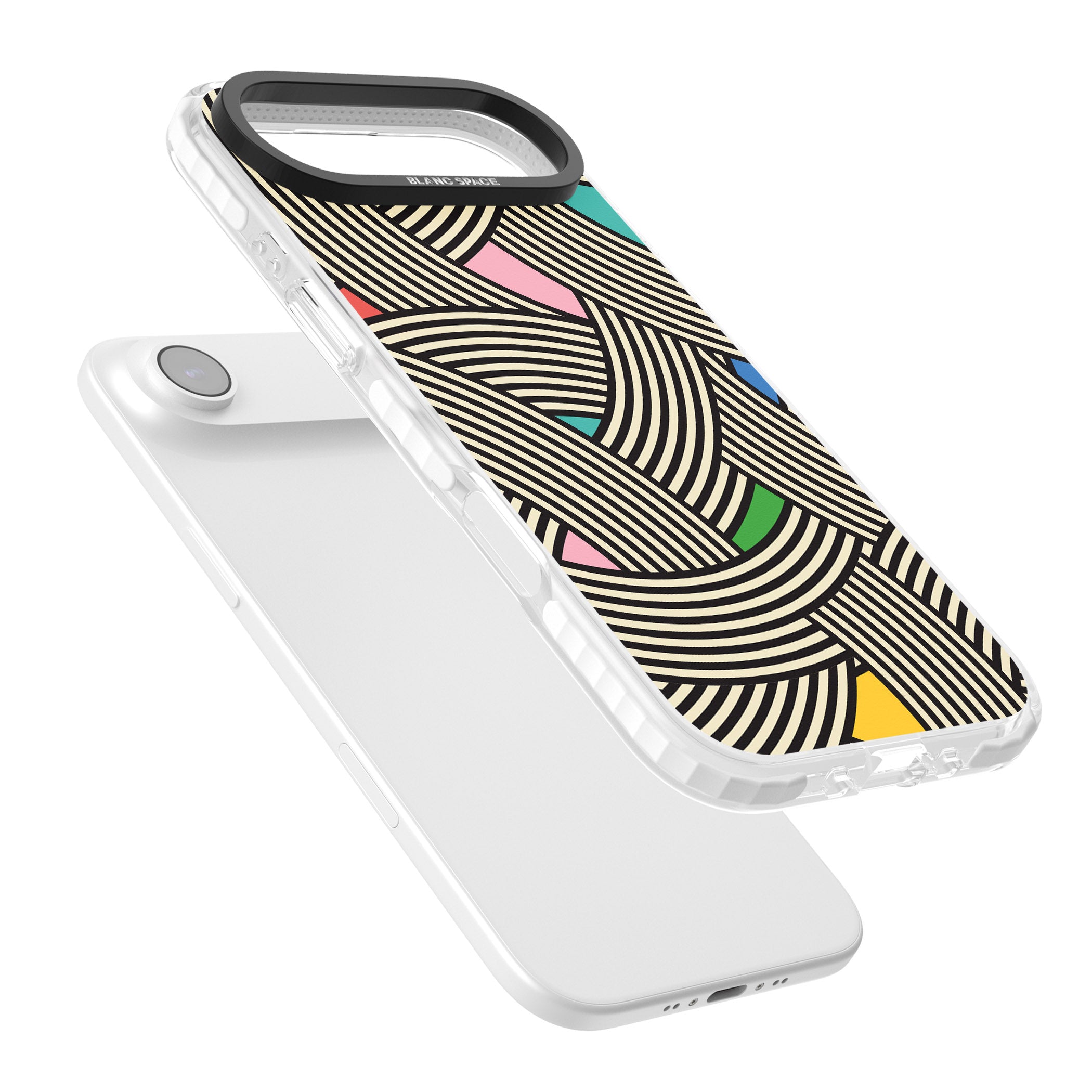 Multicolour Optic Waves iPhone 17 Air Impact Pro Clear Phone Case Colours