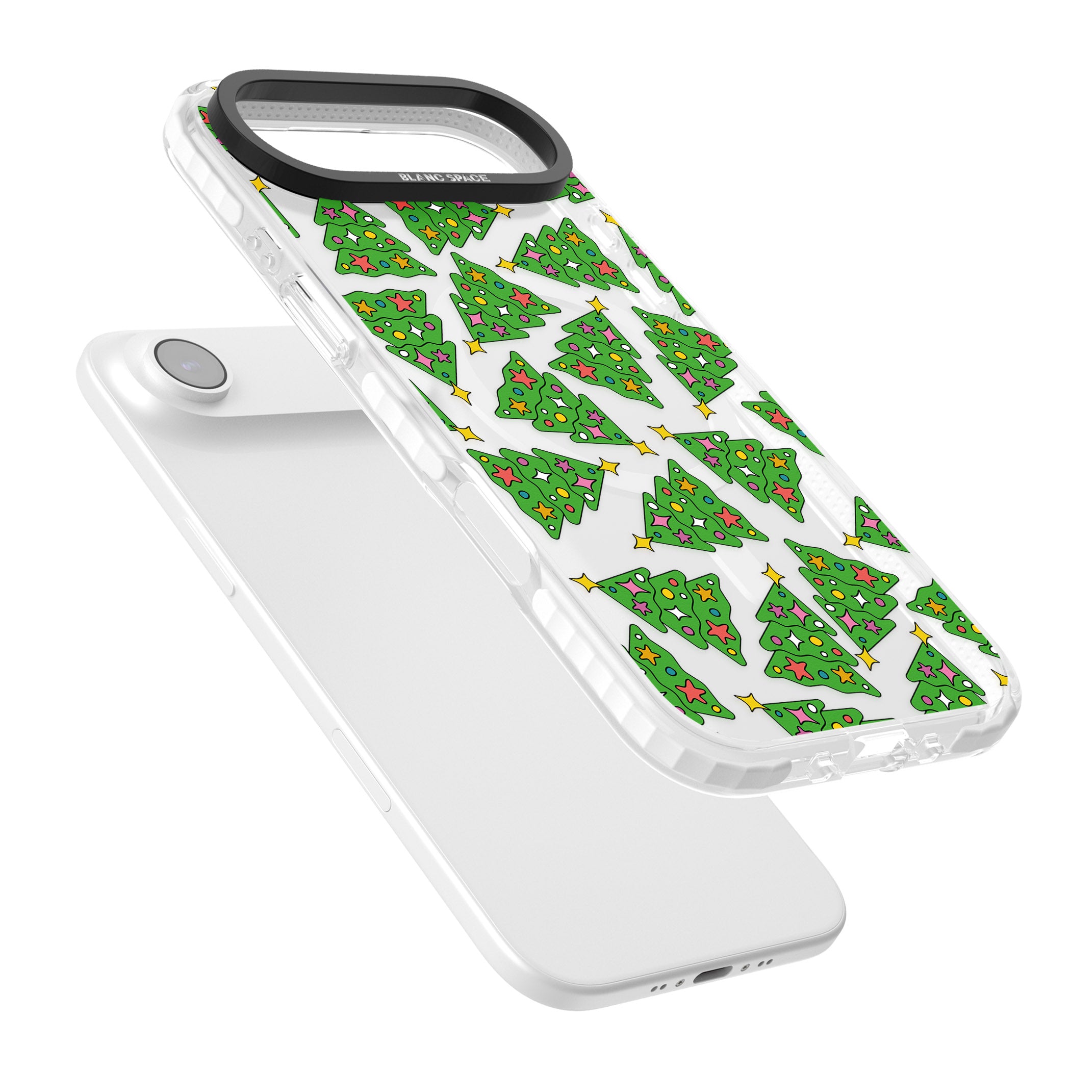 Christmas Tree Pattern iPhone 17 Air Impact Pro Clear Phone Case Colours