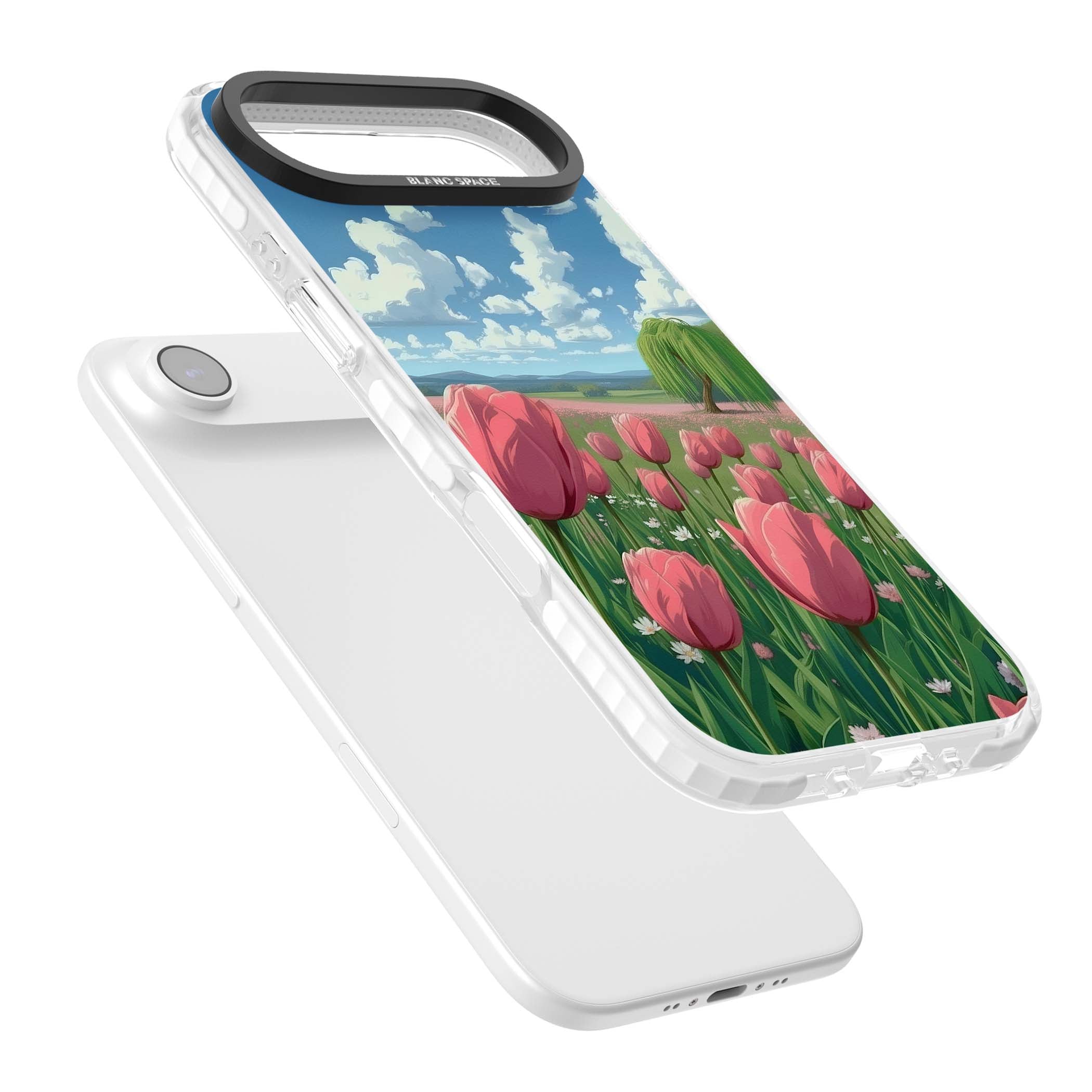 Willow By The Pink Tulips floral iPhone case | Impact Magsafe case for iPhone Air