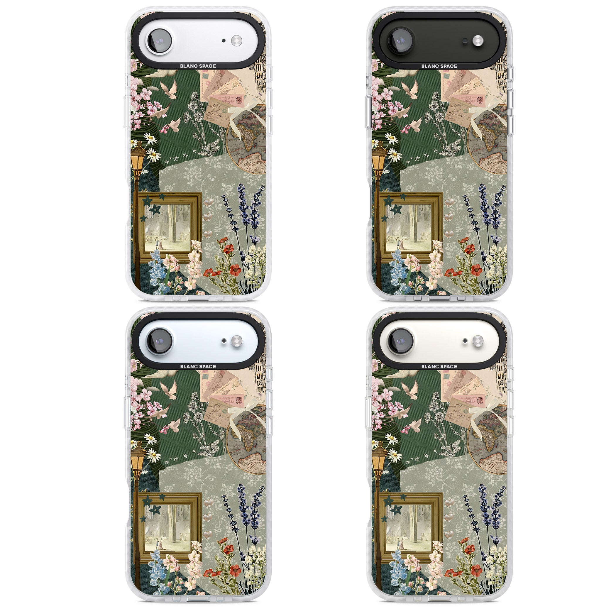 Vintage Spring Collage iPhone 17 Air Impact Pro Clear Phone Case APT Impact Protection