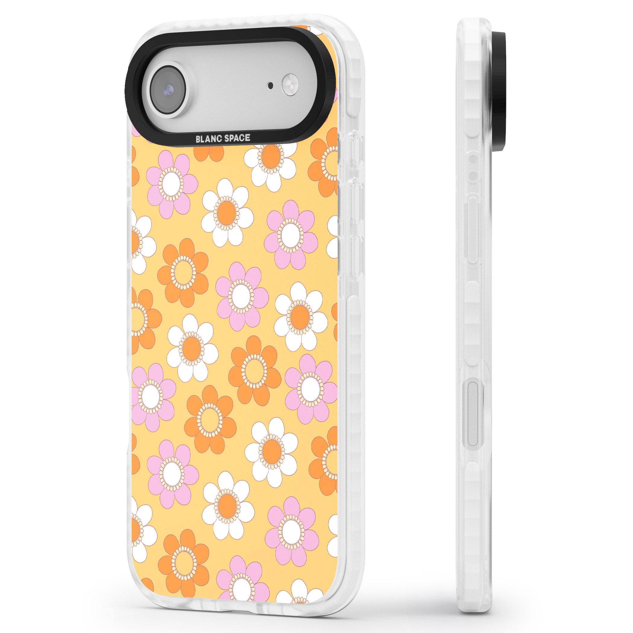 Sunny Flower Mix iPhone 17 Air Impact Pro Clear Phone Case Side Profile