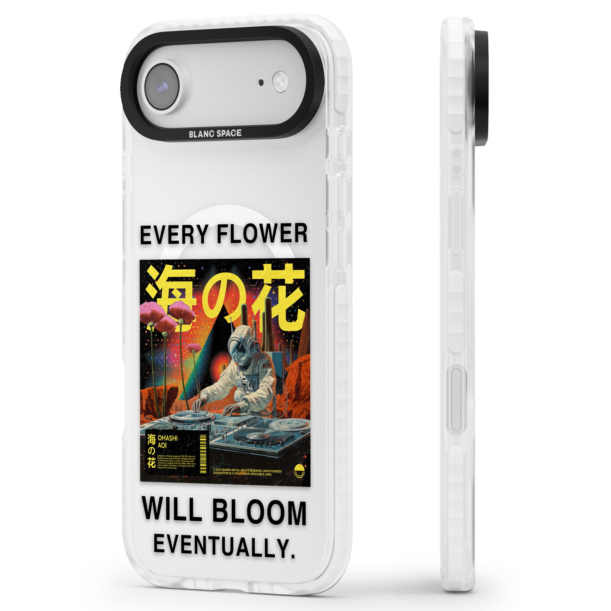 Every Flower Will Bloom Eventually iPhone 17 Air Impact Pro Clear Phone Case Side Profile