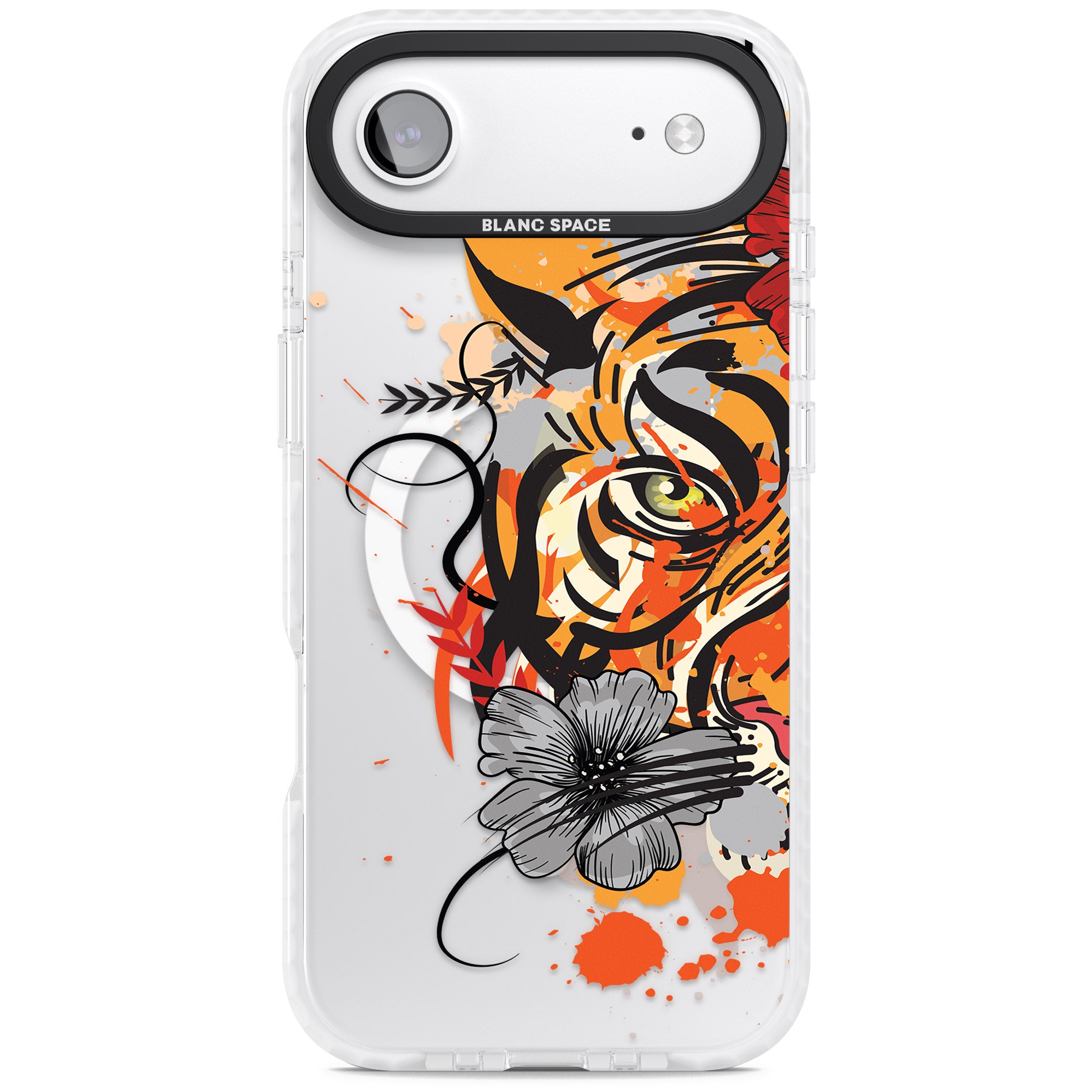 Sugar Skull Tiger iPhone 17 Air Impact Pro Clear Phone Case