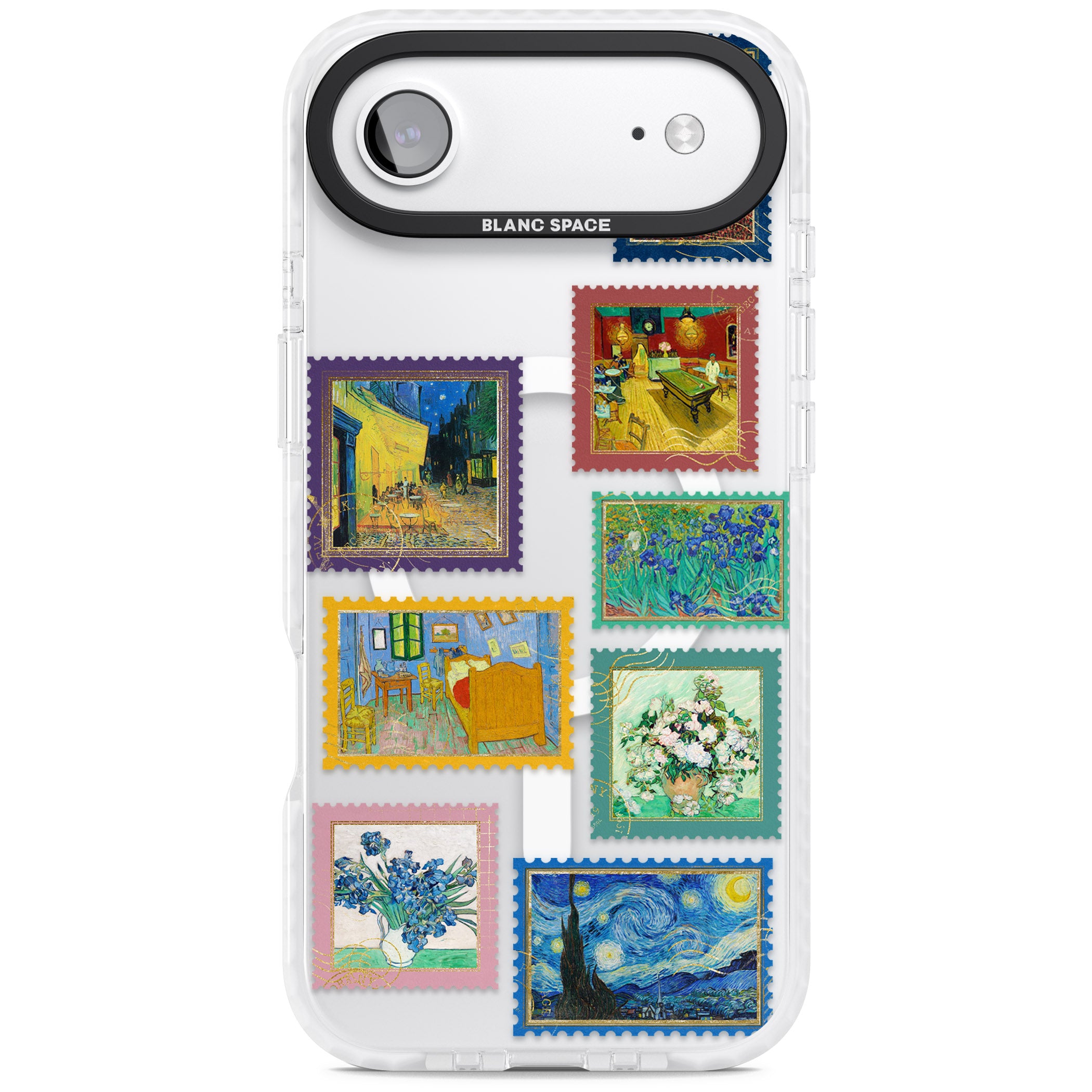Colourful Vintage Art Stamps iPhone 17 Air Impact Pro Clear Phone Case