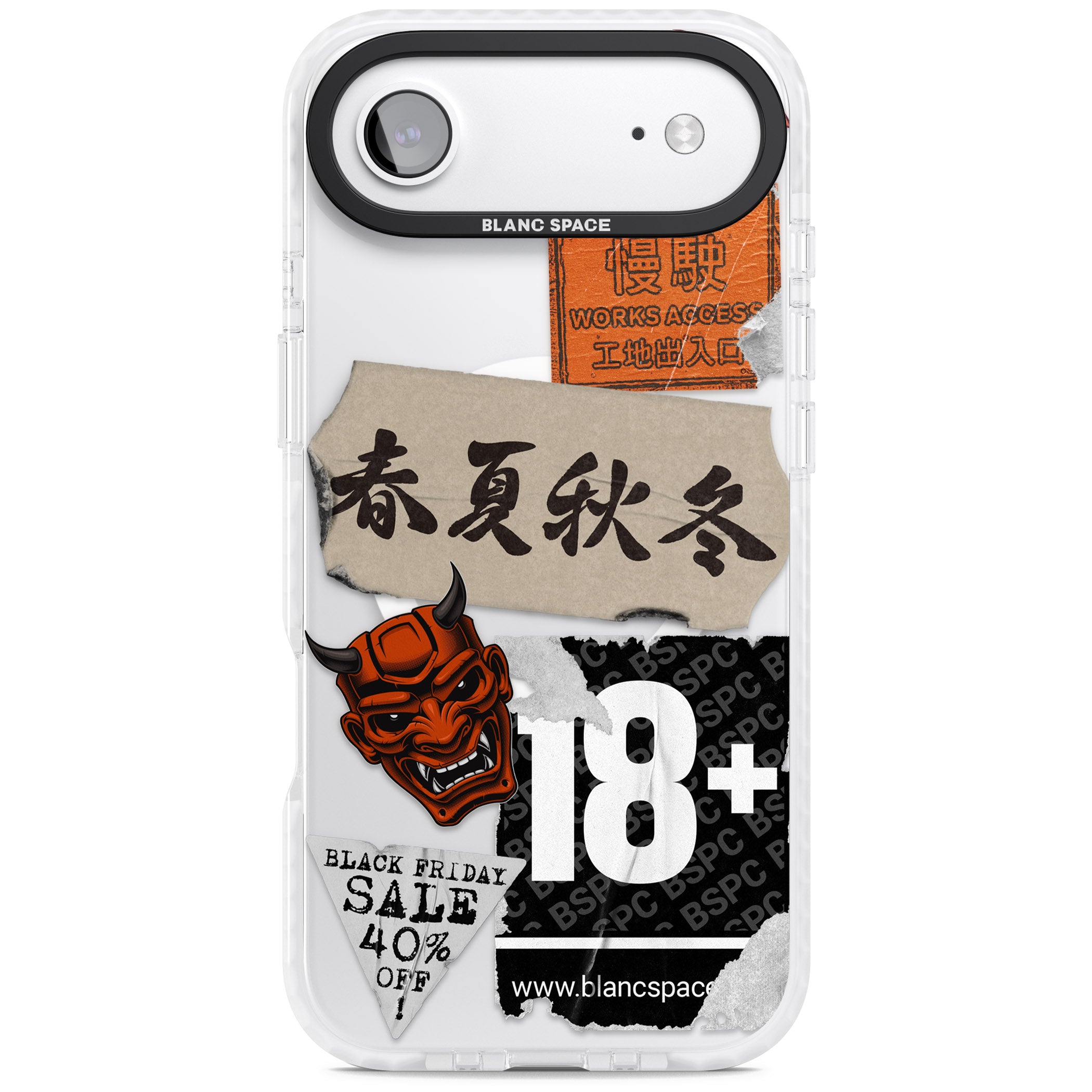 Asian Sticker Mix iPhone 17 Air Impact Pro Clear Phone Case