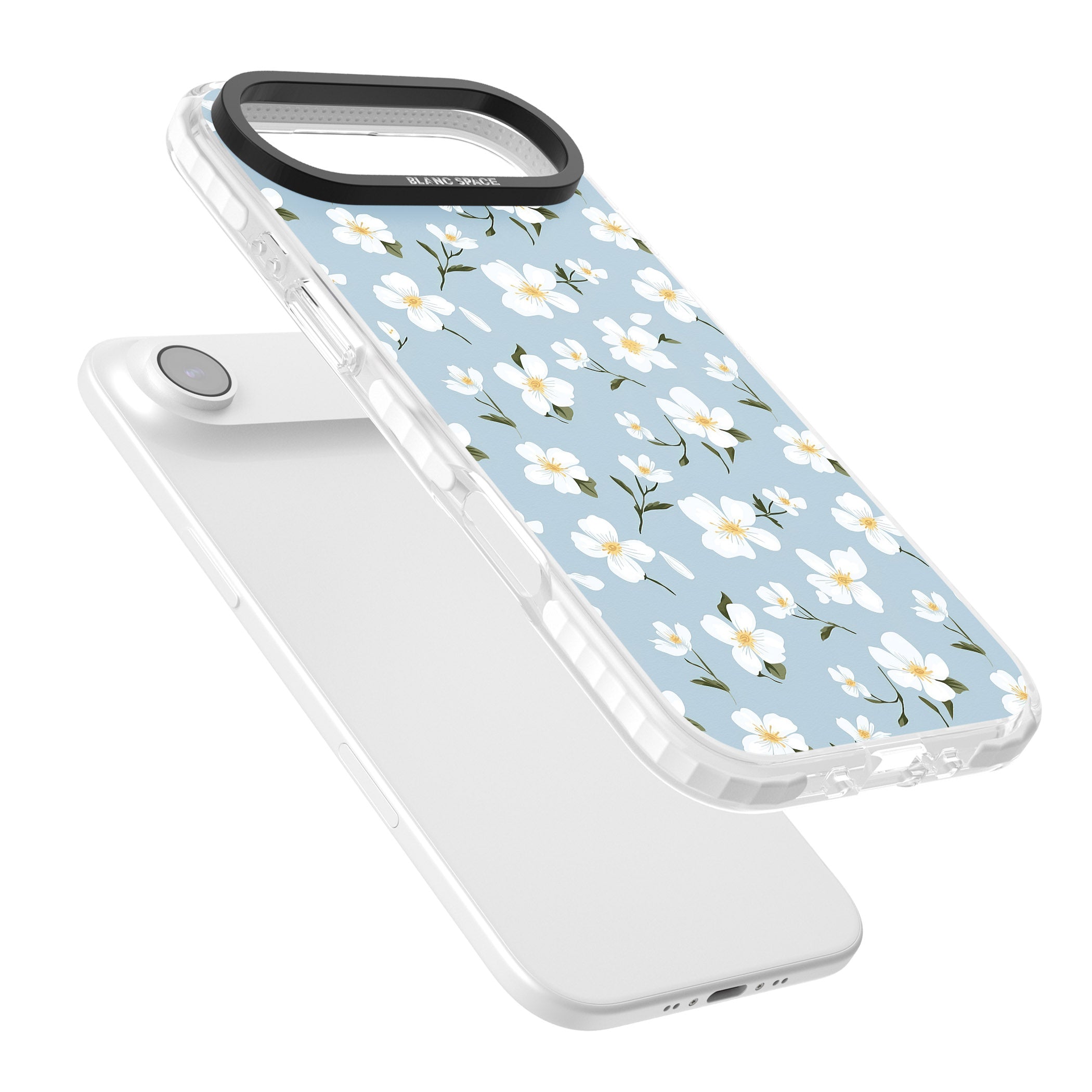 Soft White Blossoms iPhone 17 Air Impact Pro Clear Phone Case Colours