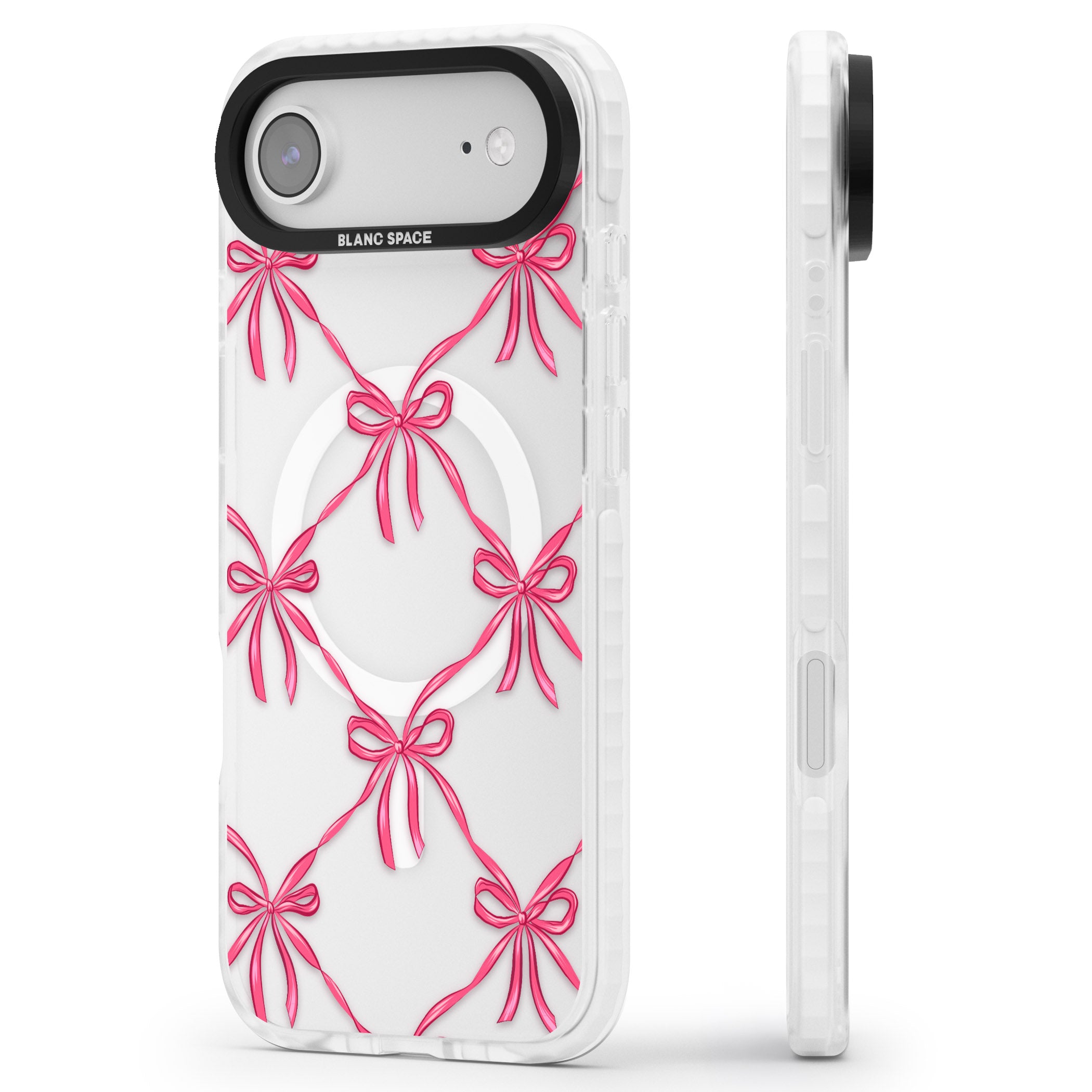 Bow Knots iPhone 17 Air Impact Pro Clear Phone Case Side Profile