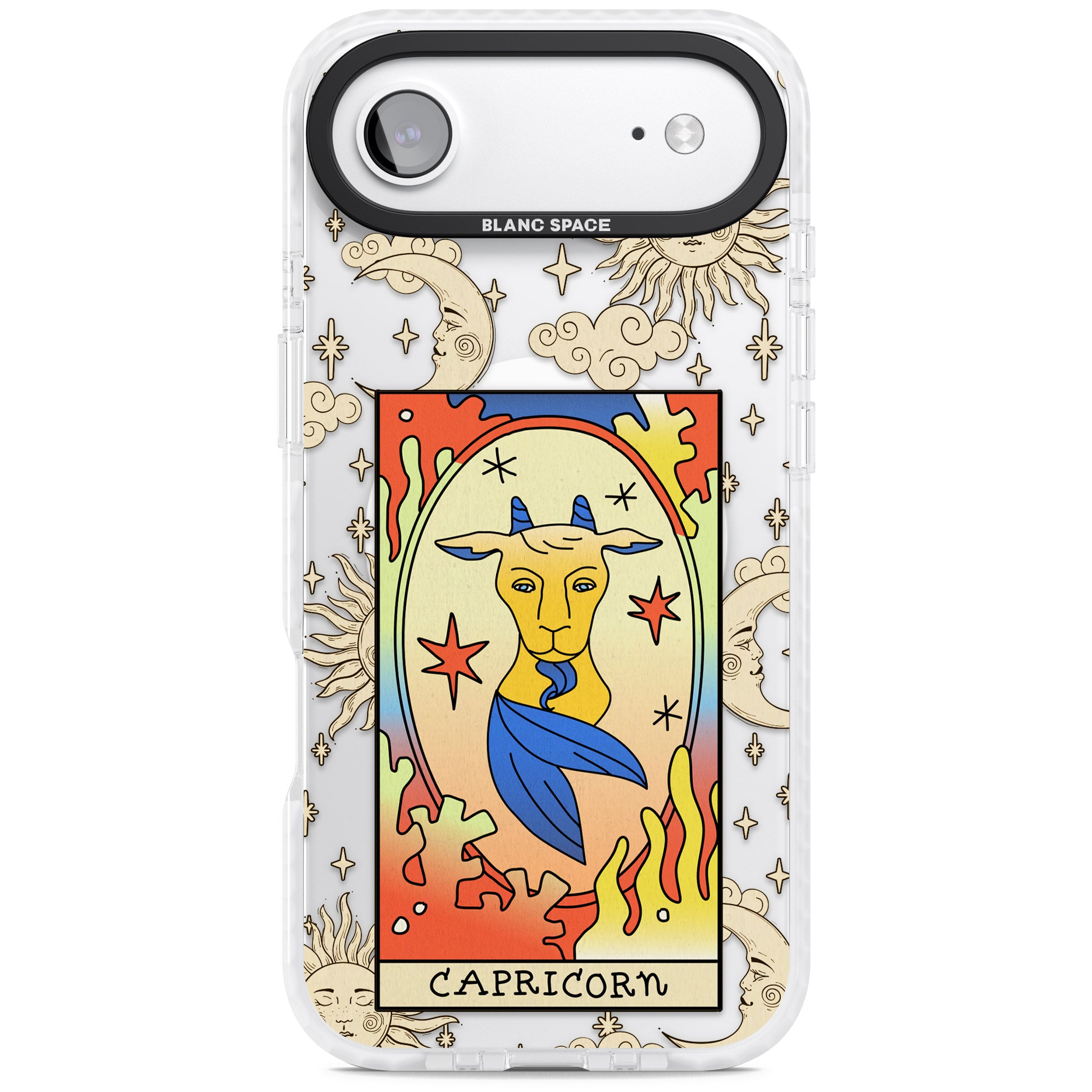Celestial Zodiac Capricorn iPhone 17 Air Impact Pro Clear Phone Case