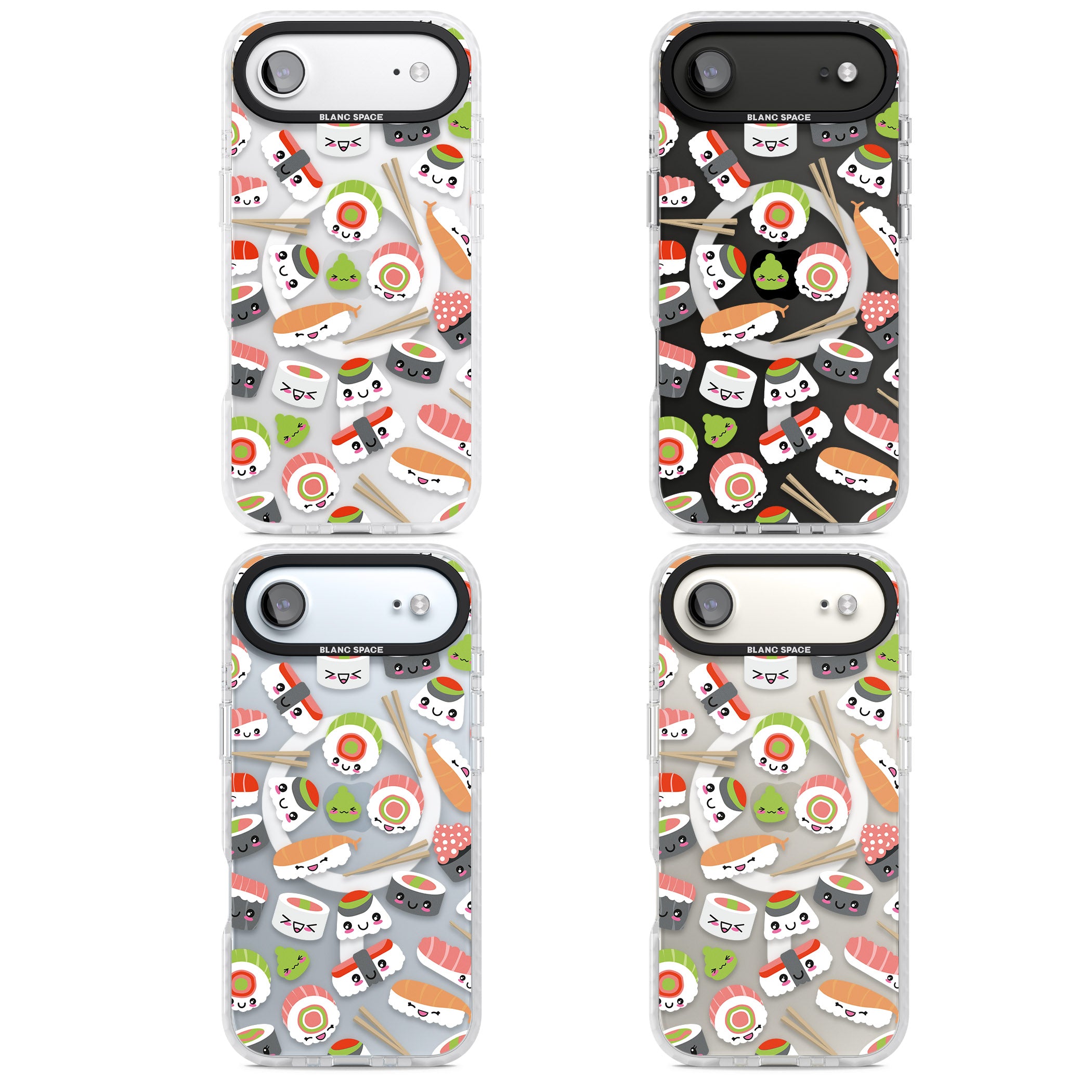 Kawaii Sushi Party iPhone 17 Air Impact Pro Clear Phone Case APT Impact Protection