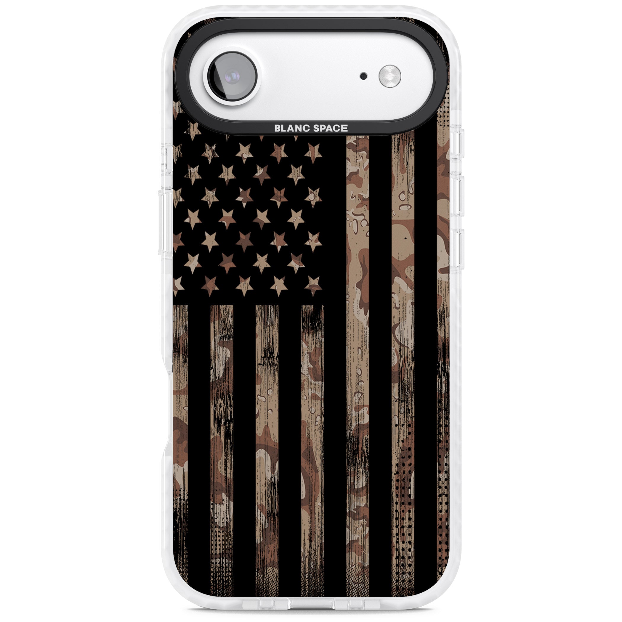 American Flag Camo iPhone 17 Air Impact Pro Clear Phone Case