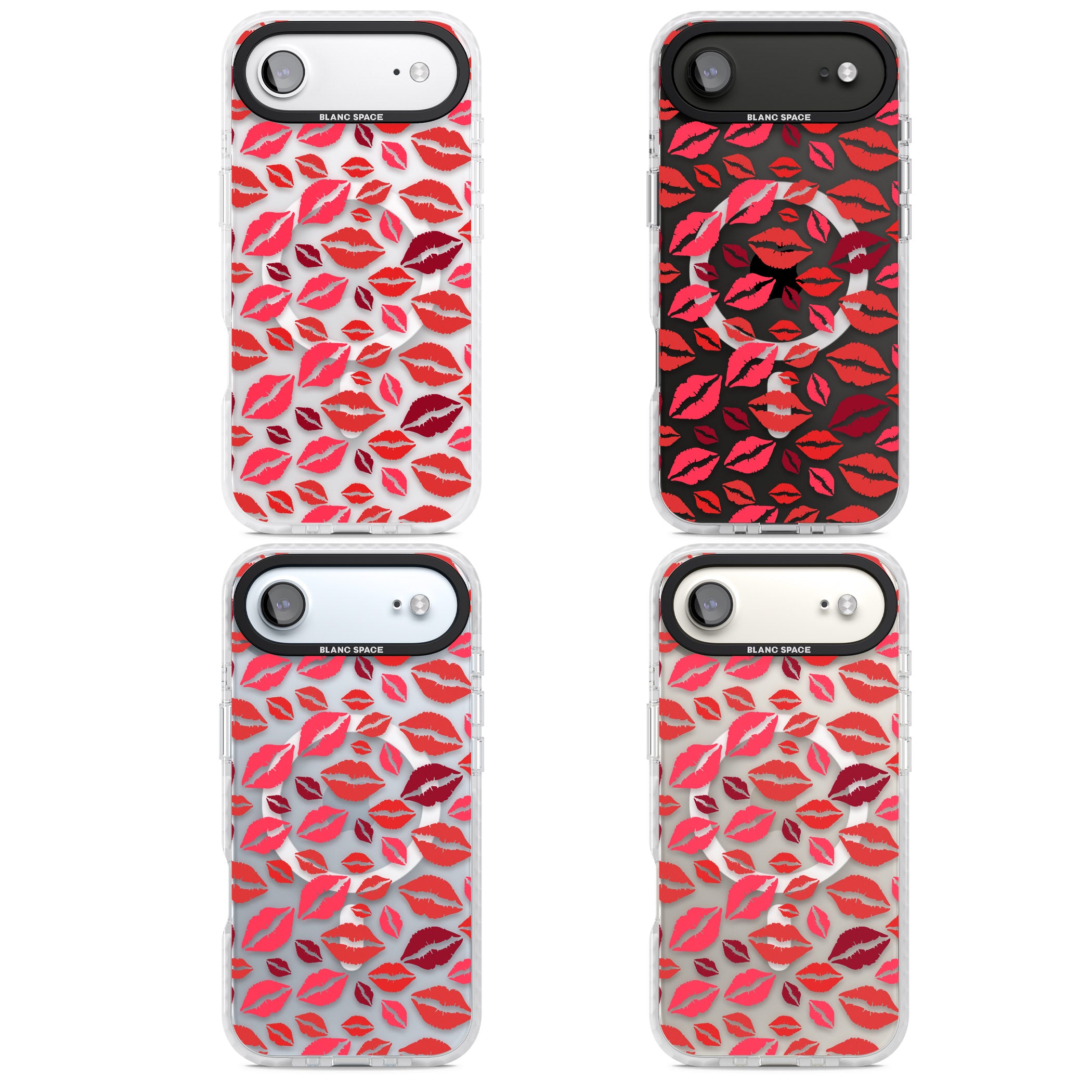 Lips Pattern iPhone 17 Air Impact Pro Clear Phone Case APT Impact Protection