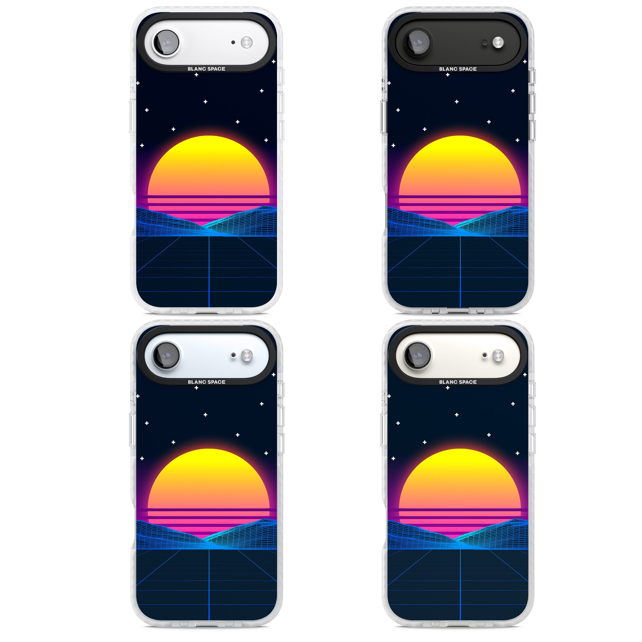 Retro Sunset Vaporwave iPhone 17 Air Impact Pro Clear Phone Case APT Impact Protection