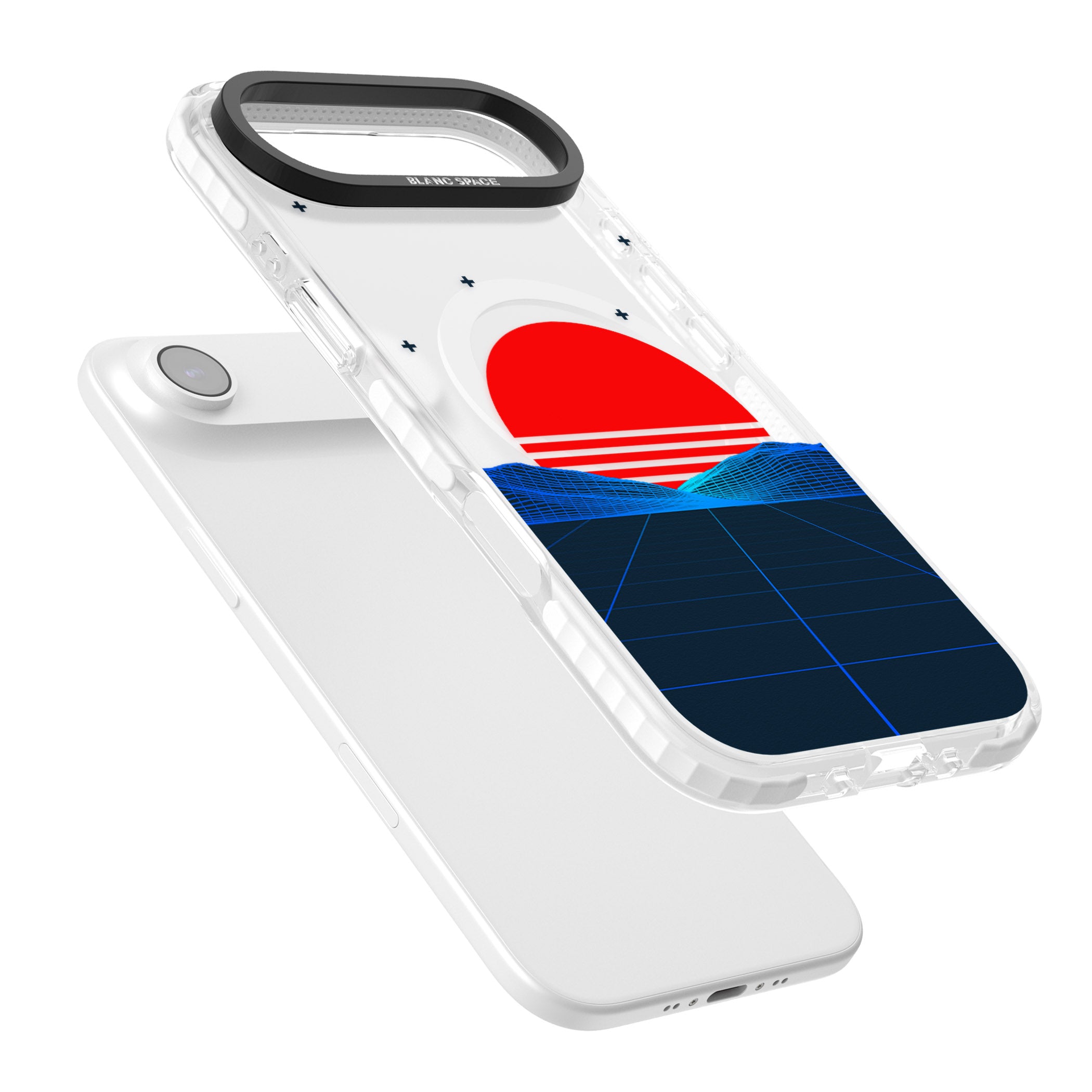 Japanese Sunset Vaporwave iPhone 17 Air Impact Pro Clear Phone Case Colours