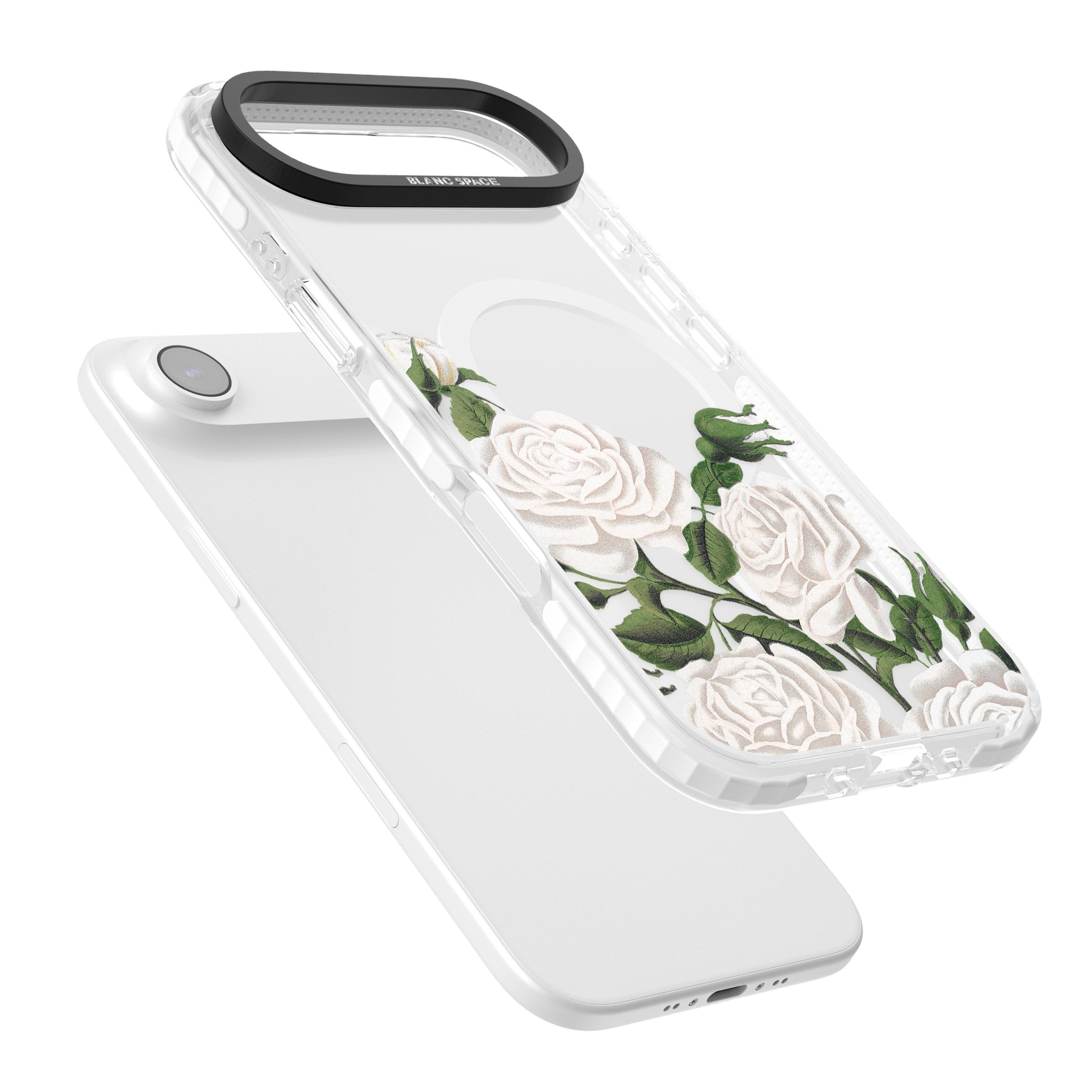 White Vintage Painted Flowers iPhone 17 Air Impact Pro Clear Phone Case Colours