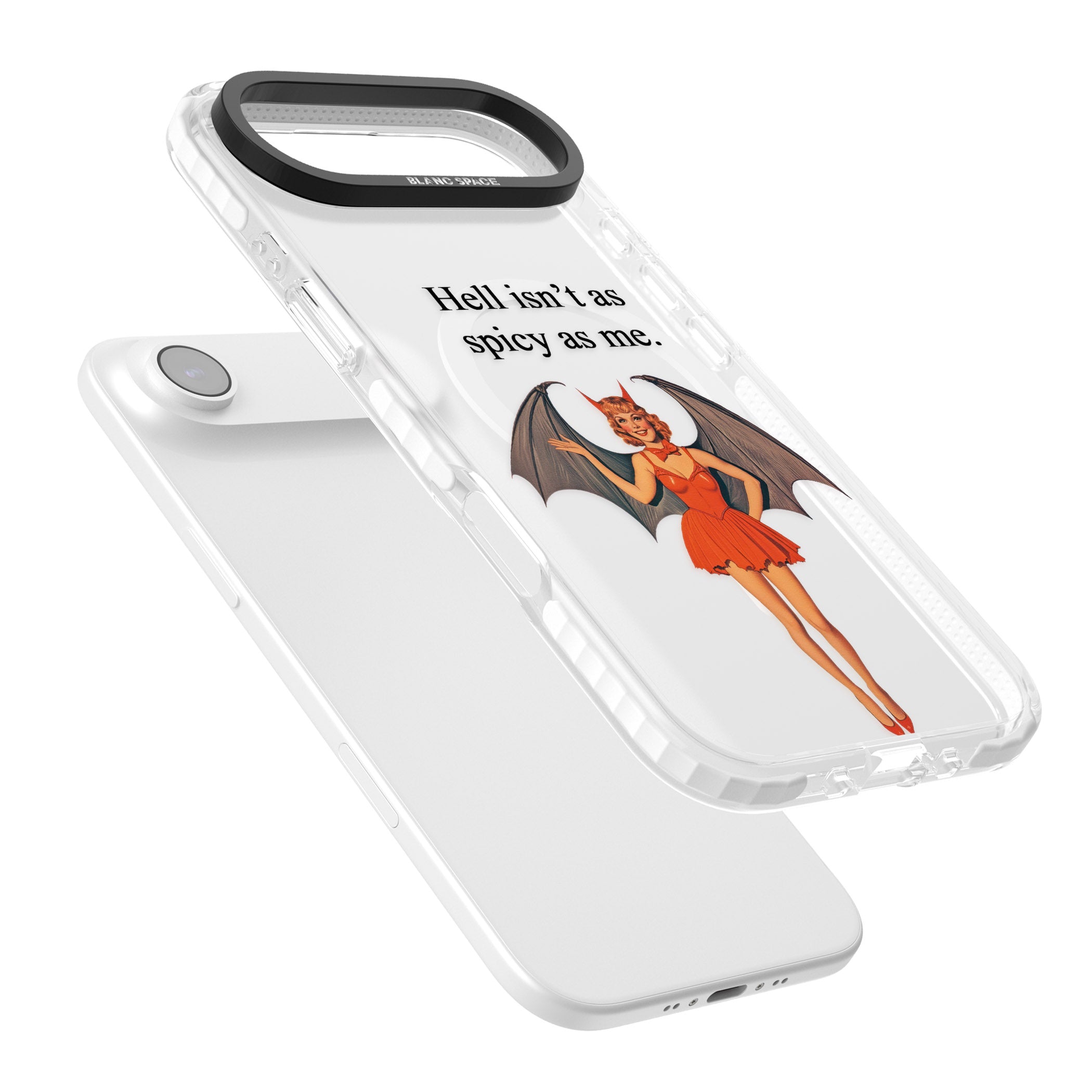 Hell Isnt As Spicy As Me iPhone 17 Air Impact Pro Clear Phone Case Colours