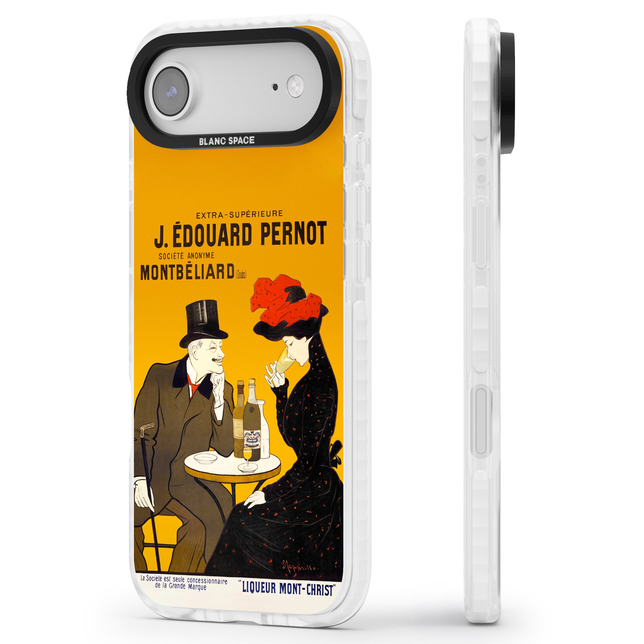Absinthe, J.Edouard Pernot Poster iPhone 17 Air Impact Pro Clear Phone Case Side Profile