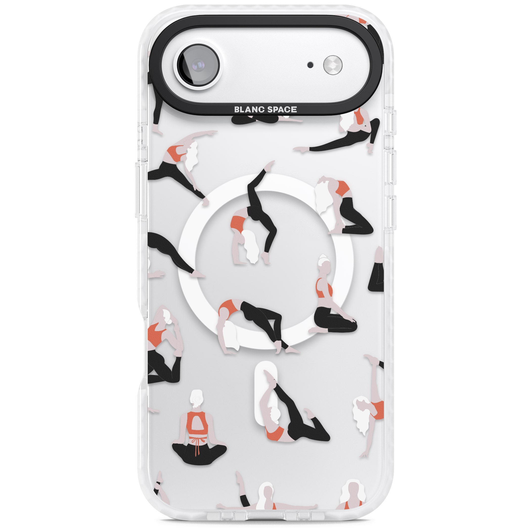 Yoga Poses Clear iPhone 17 Air Impact Pro Clear Phone Case