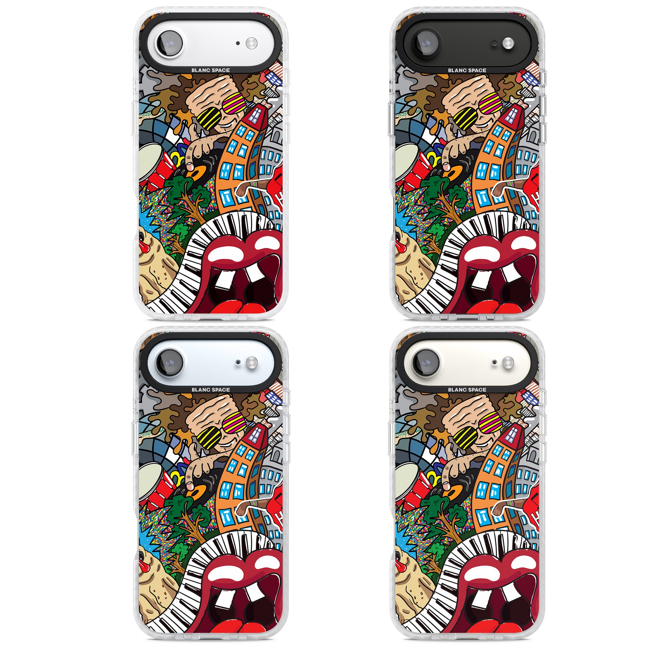 Funky Music City iPhone 17 Air Impact Pro Clear Phone Case APT Impact Protection