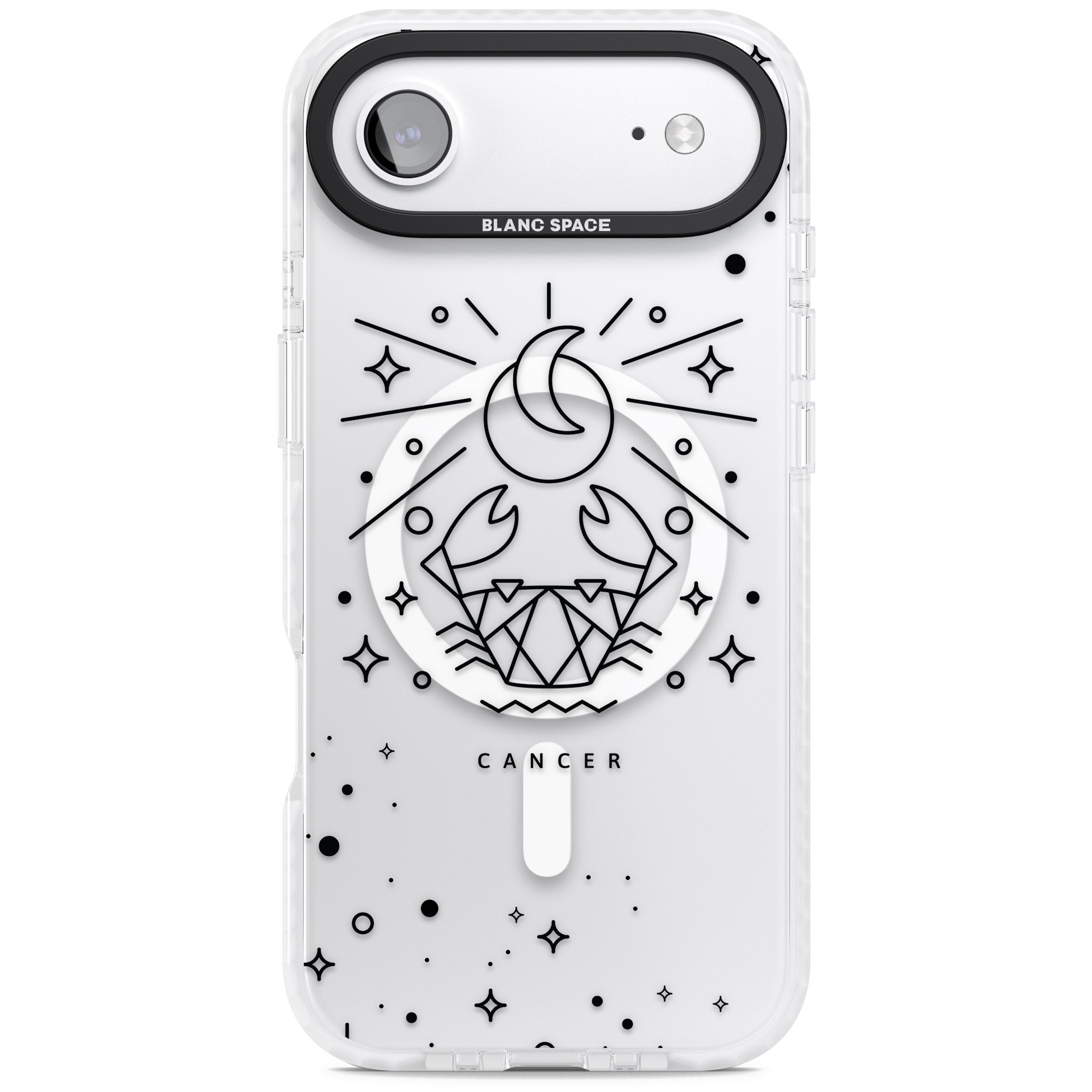Zodiac Cancer Moon iPhone 17 Air Impact Pro Clear Phone Case