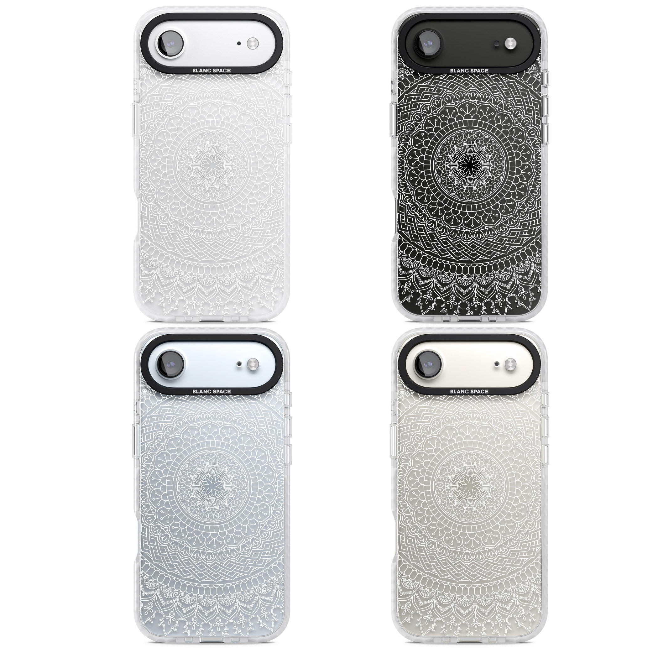 Intricate White Mandala iPhone 17 Air Impact Clear Phone Case APT Impact Protection