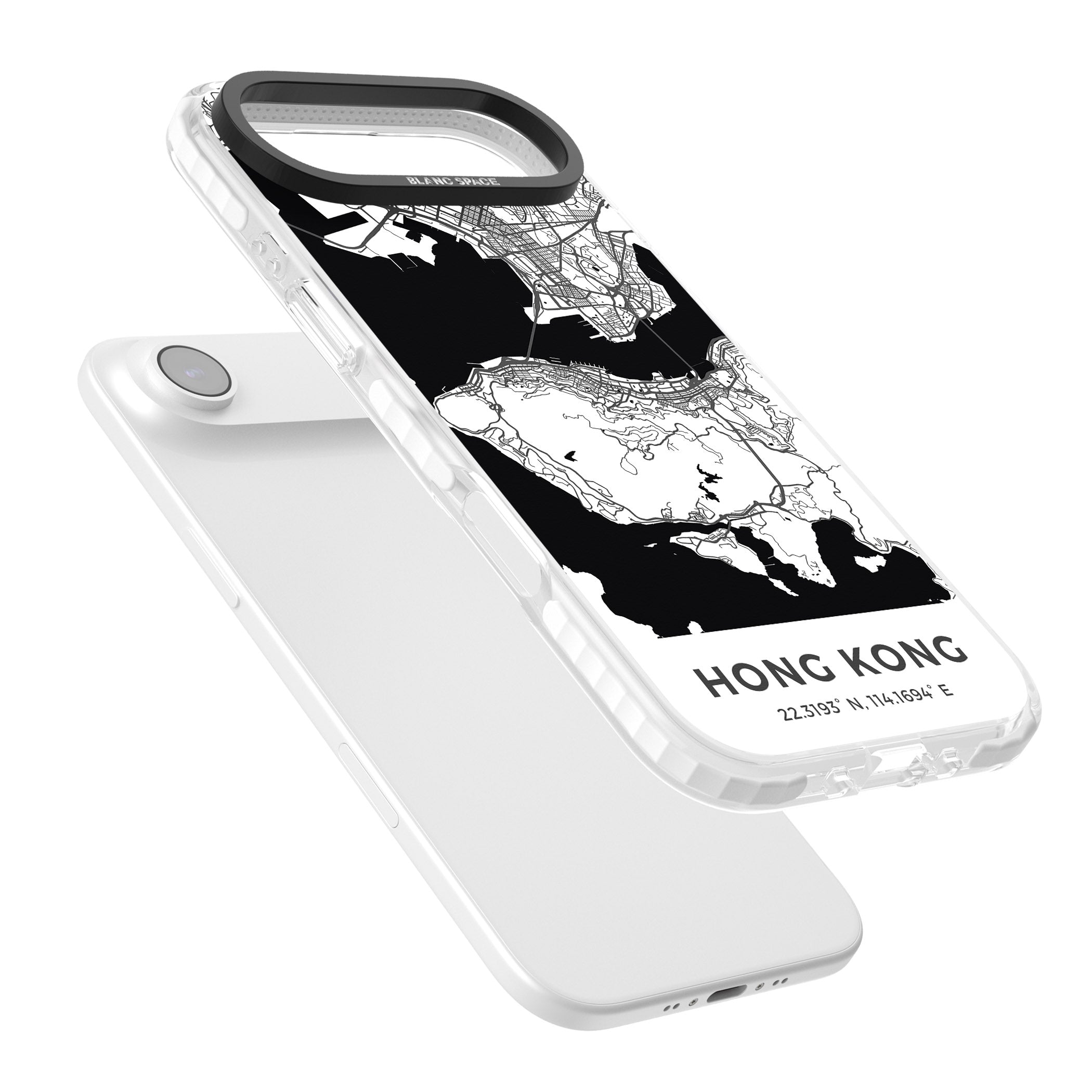 Hong Kong Map iPhone 17 Air Impact Clear Phone Case Colours