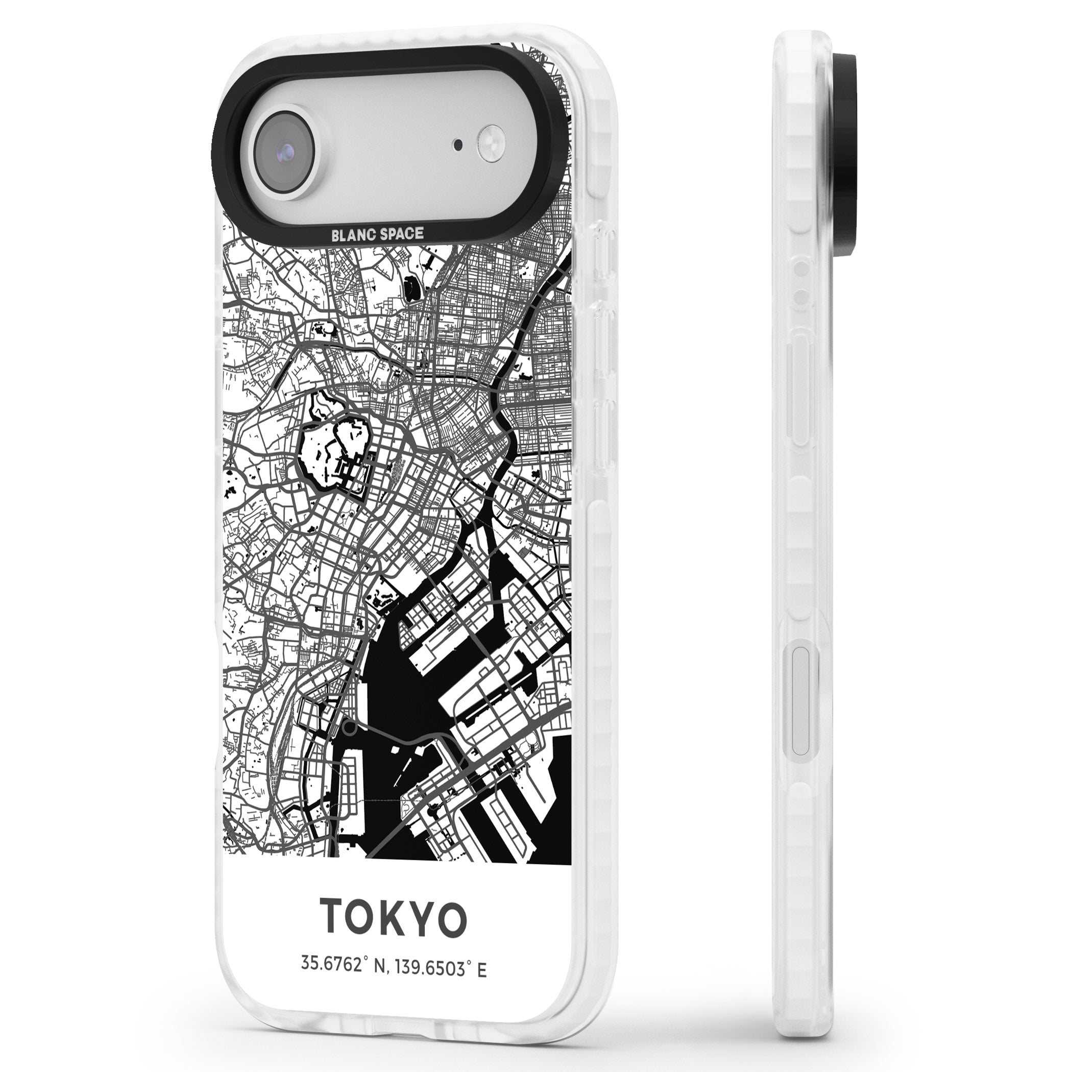 Tokyo Map iPhone 17 Air Impact Clear Phone Case Side Profile