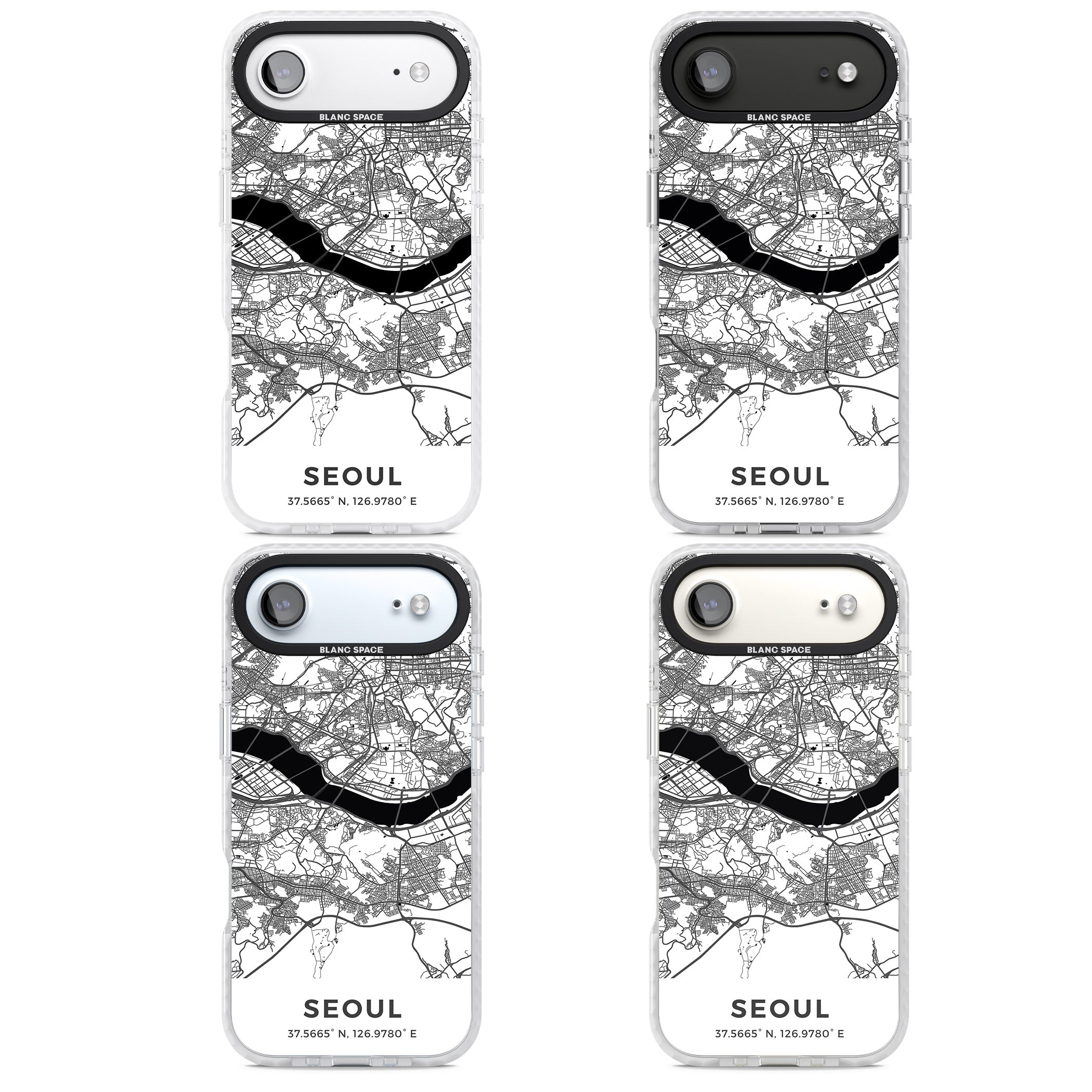 Seoul City Map iPhone 17 Air Impact Clear Phone Case APT Impact Protection