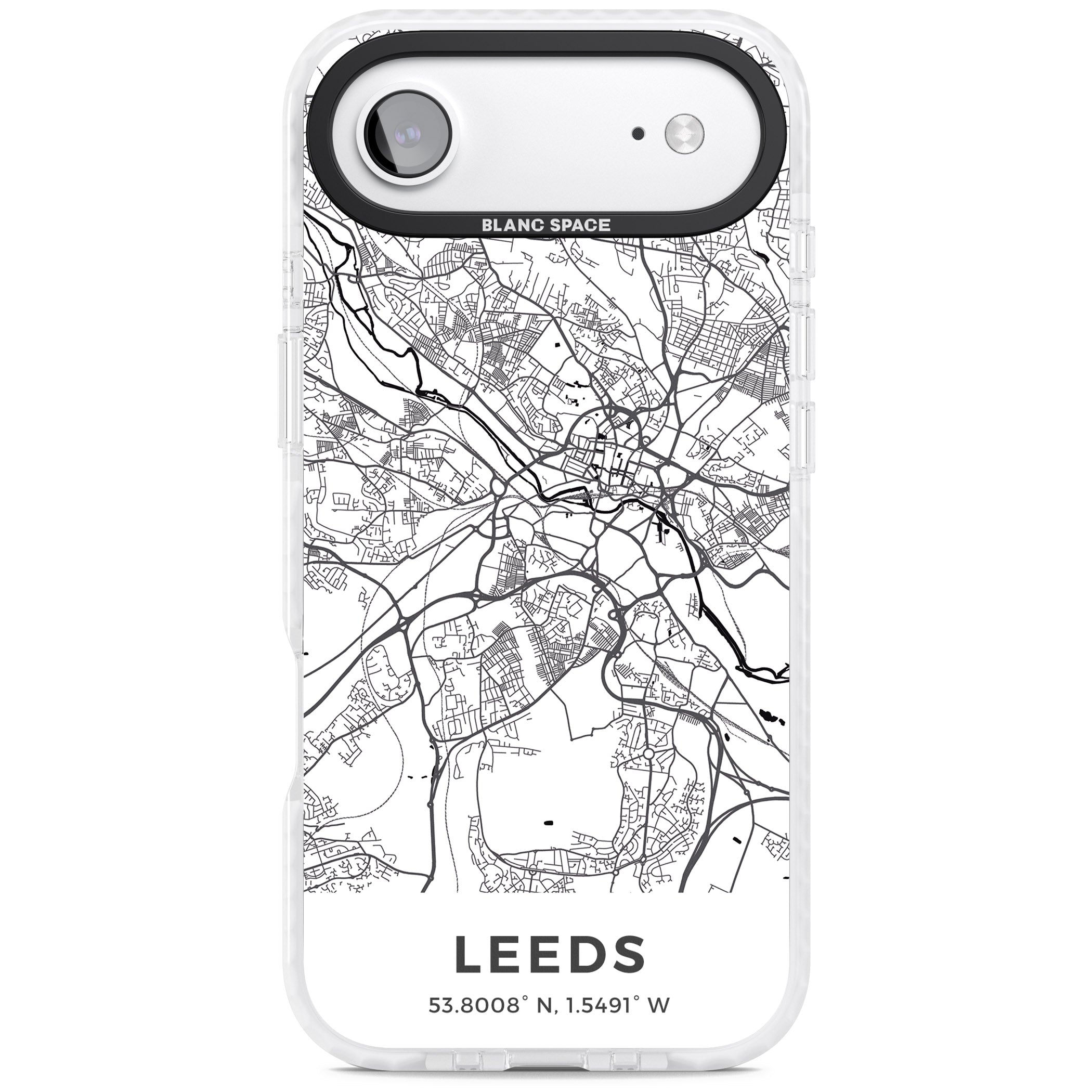 Leeds Map iPhone 17 Air Impact Clear Phone Case