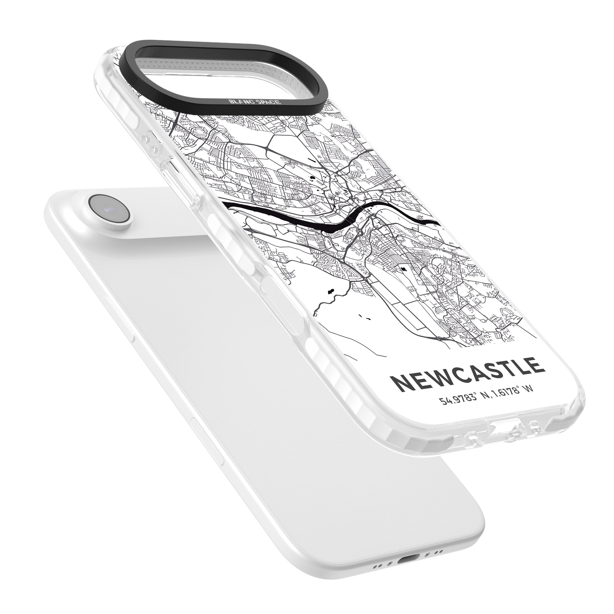 Newcastle City Map iPhone 17 Air Impact Clear Phone Case Colours