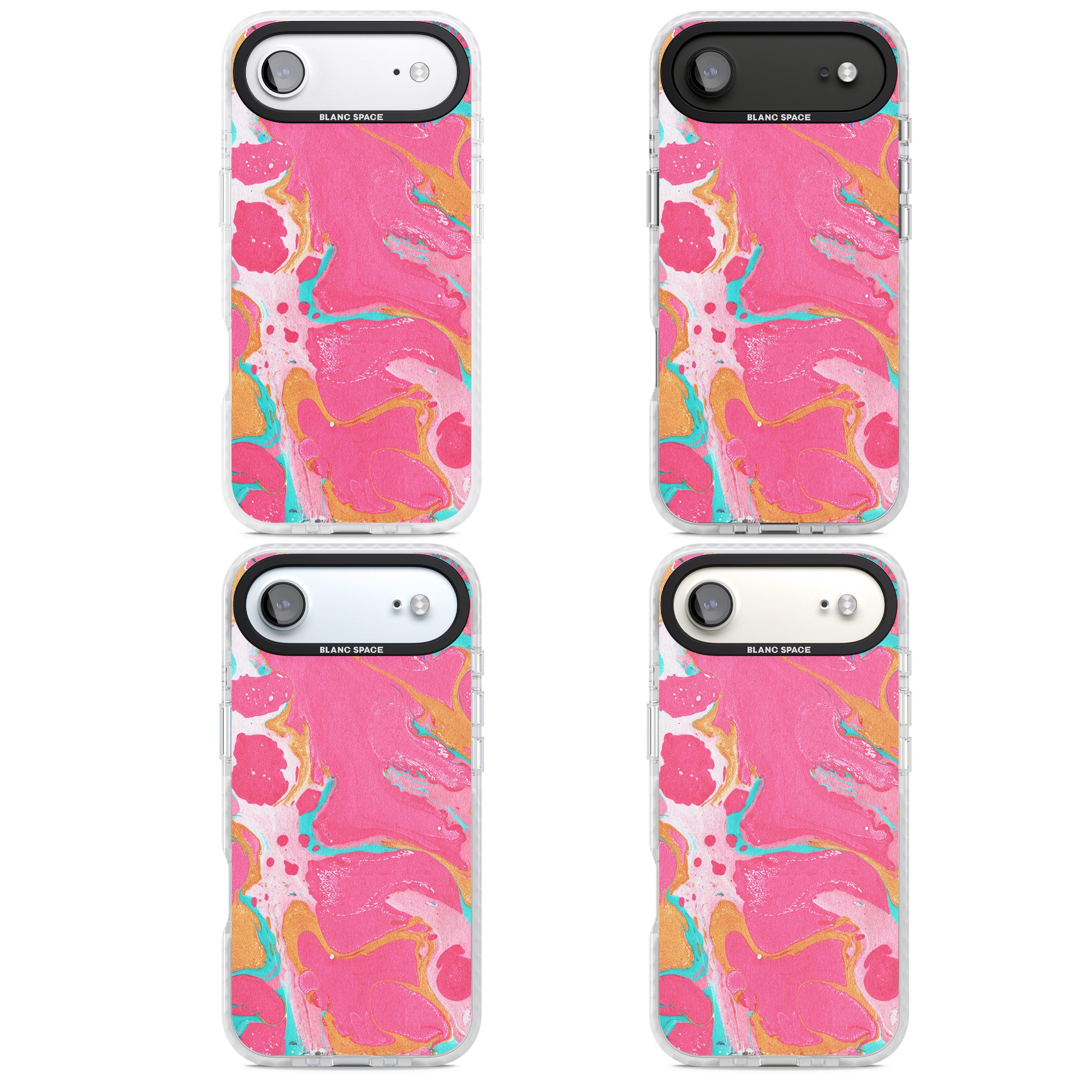 Vibrant Marbled Paper iPhone 17 Air Impact Clear Phone Case APT Impact Protection