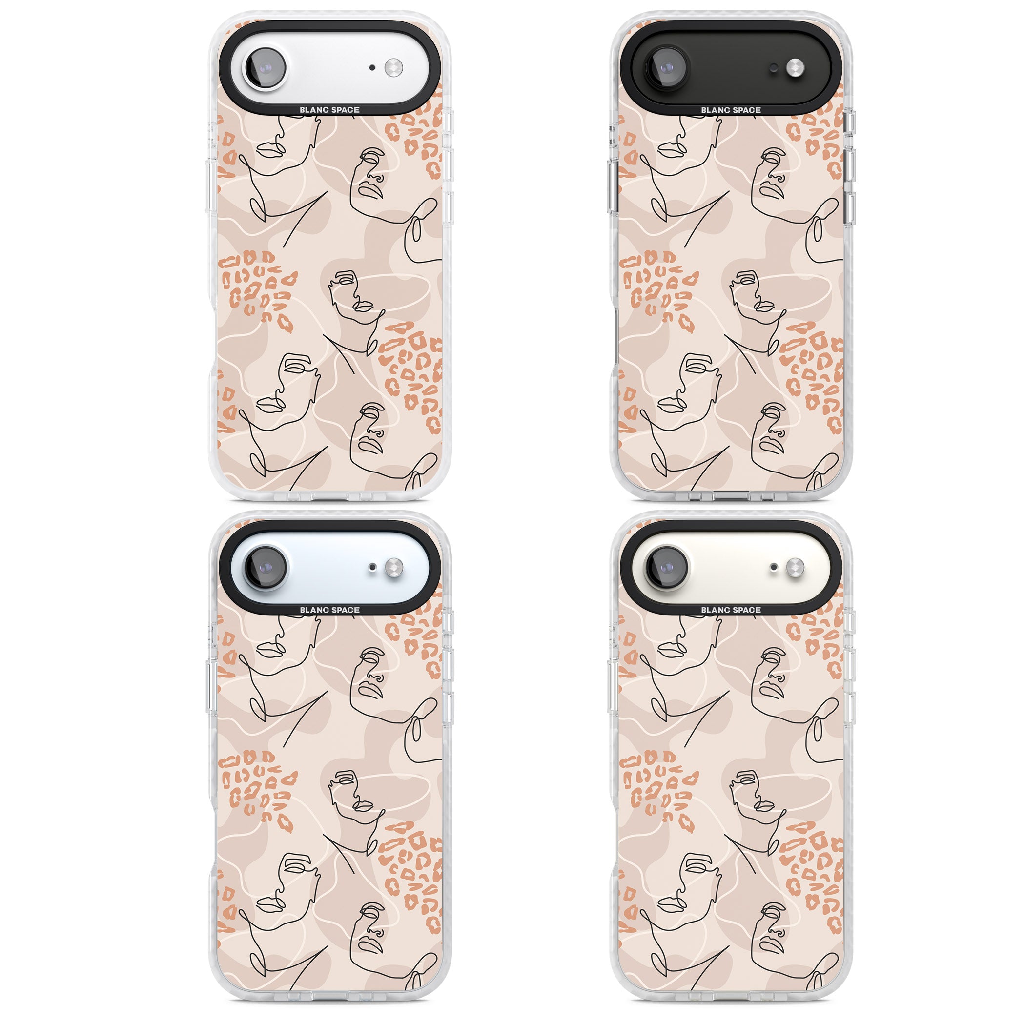 Abstract Faces Leopard iPhone 17 Air Impact Clear Phone Case APT Impact Protection