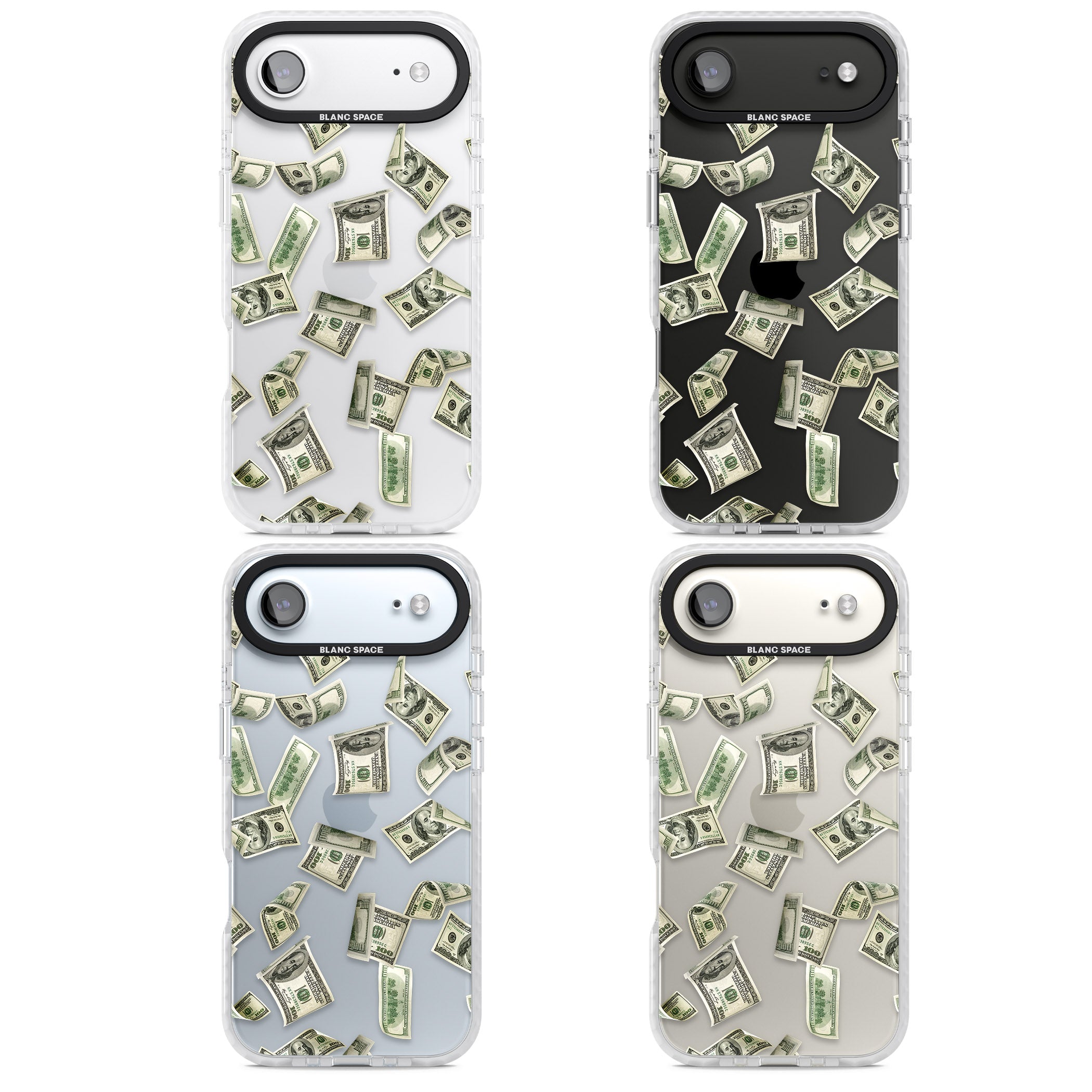 Falling Cash iPhone 17 Air Impact Clear Phone Case APT Impact Protection
