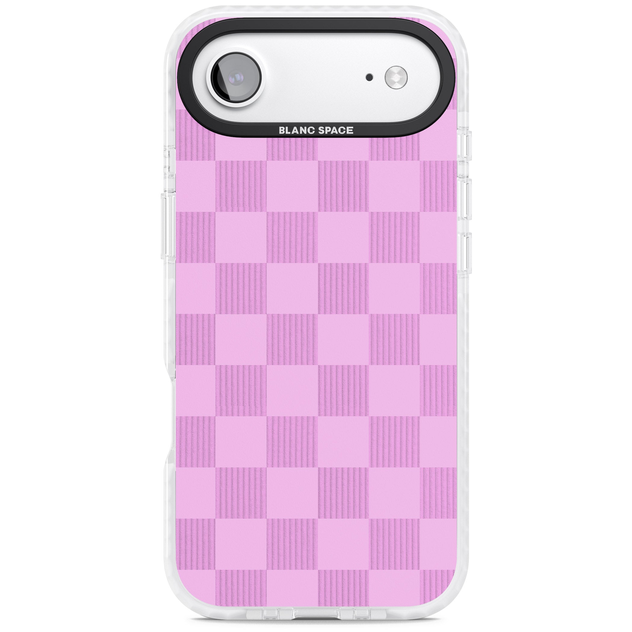 Bubblegum Checkered iPhone 17 Air Impact Clear Phone Case