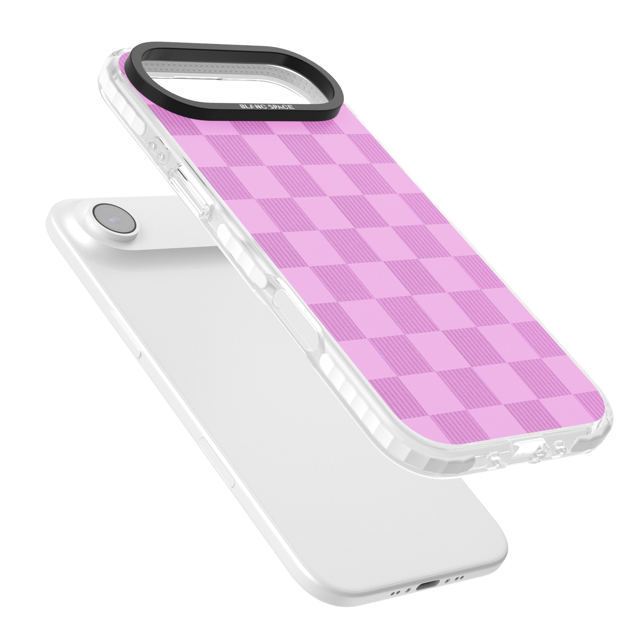 Bubblegum Checkered iPhone 17 Air Impact Clear Phone Case Colours