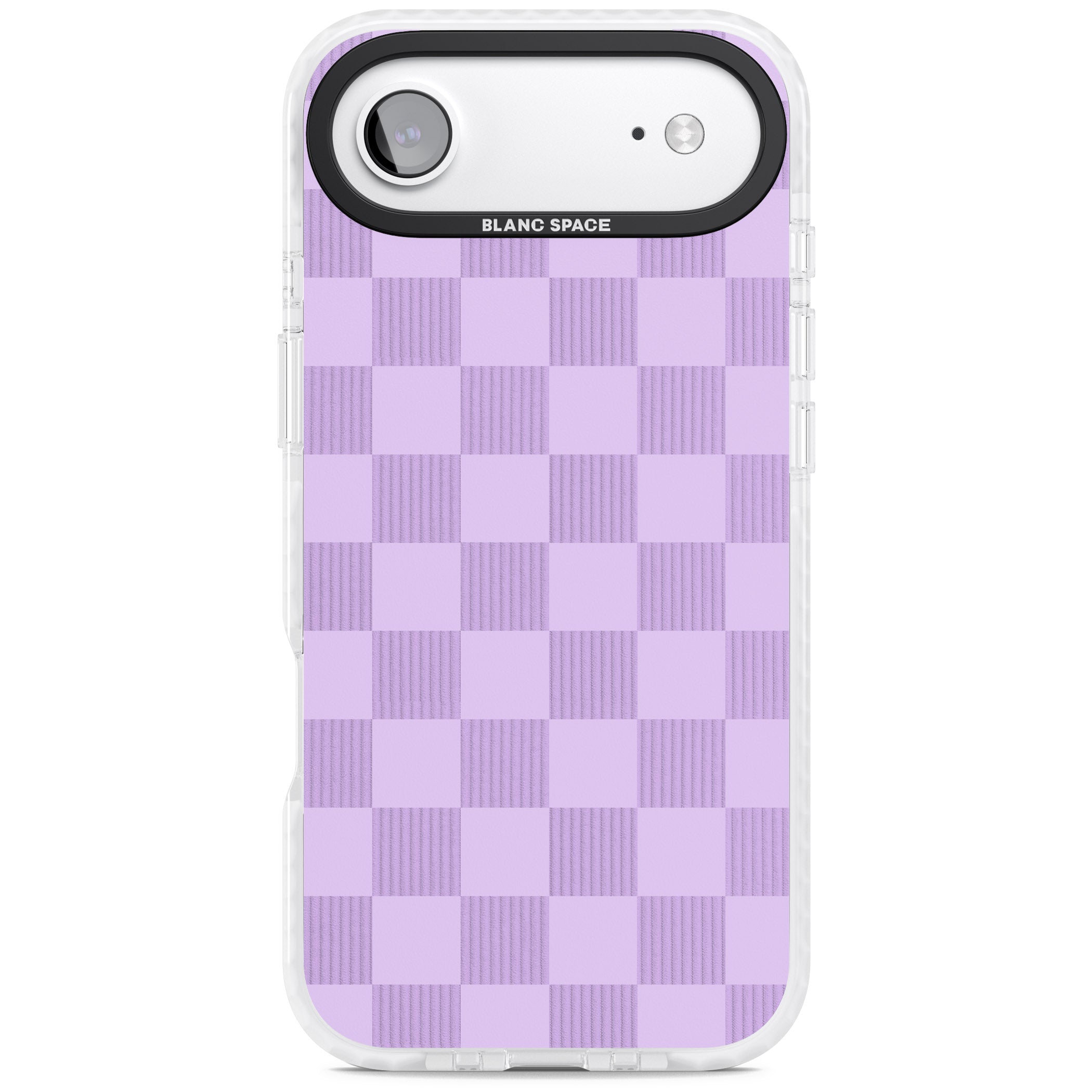 Lilac Checkered iPhone 17 Air Impact Clear Phone Case