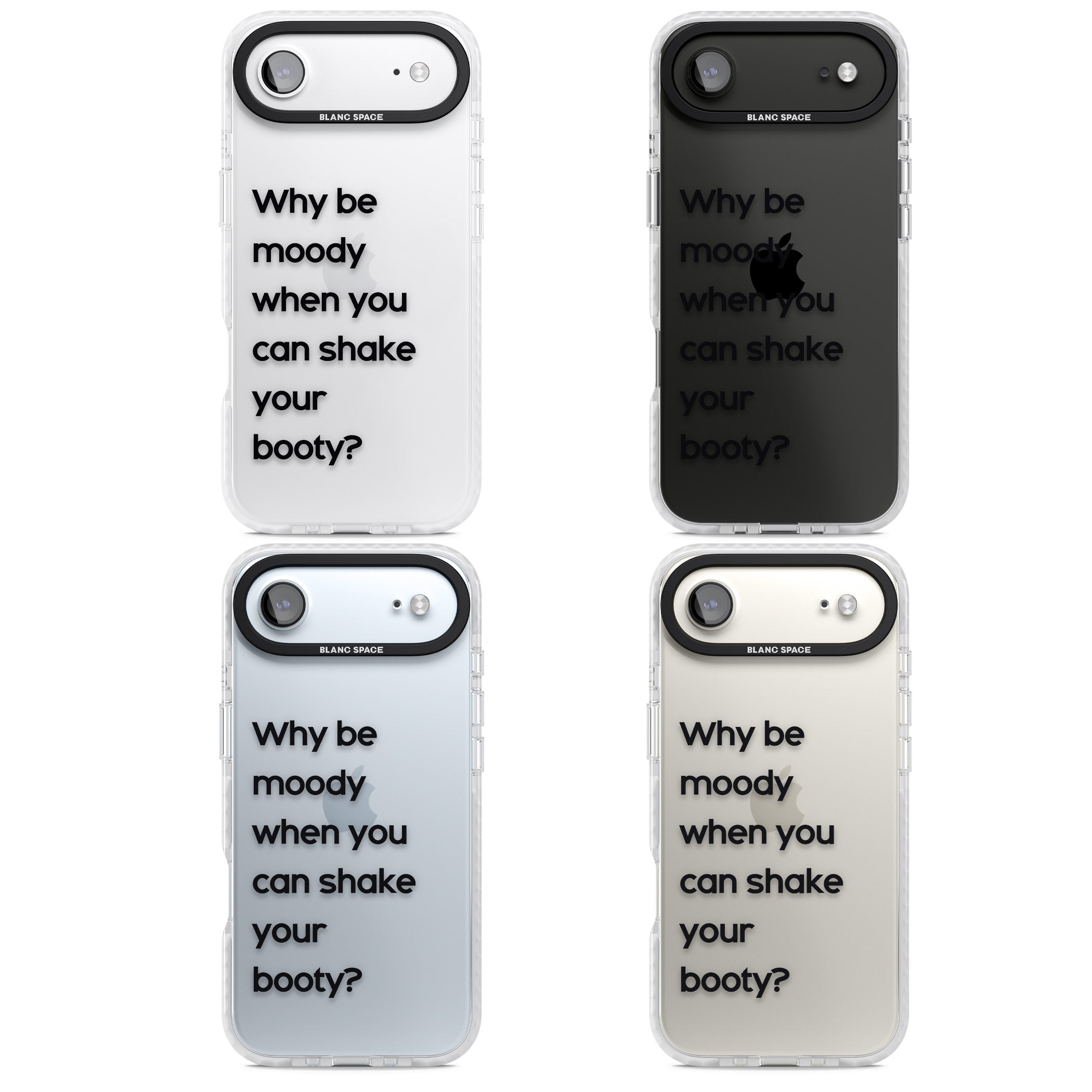 Why Be Moody? iPhone 17 Air Impact Clear Phone Case APT Impact Protection