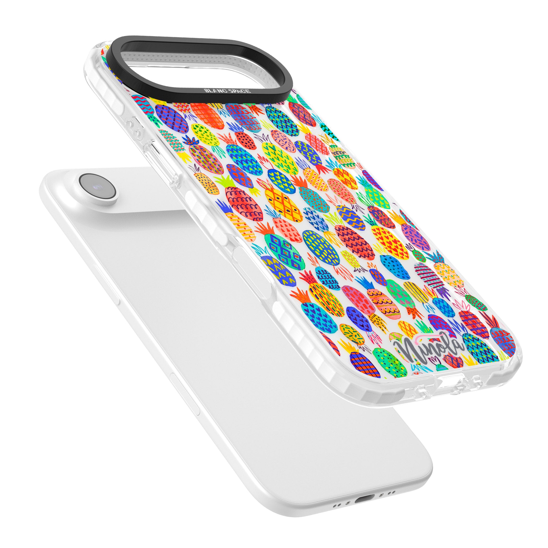 Vibrant Pineapple Pattern iPhone 17 Air Impact Clear Phone Case Colours