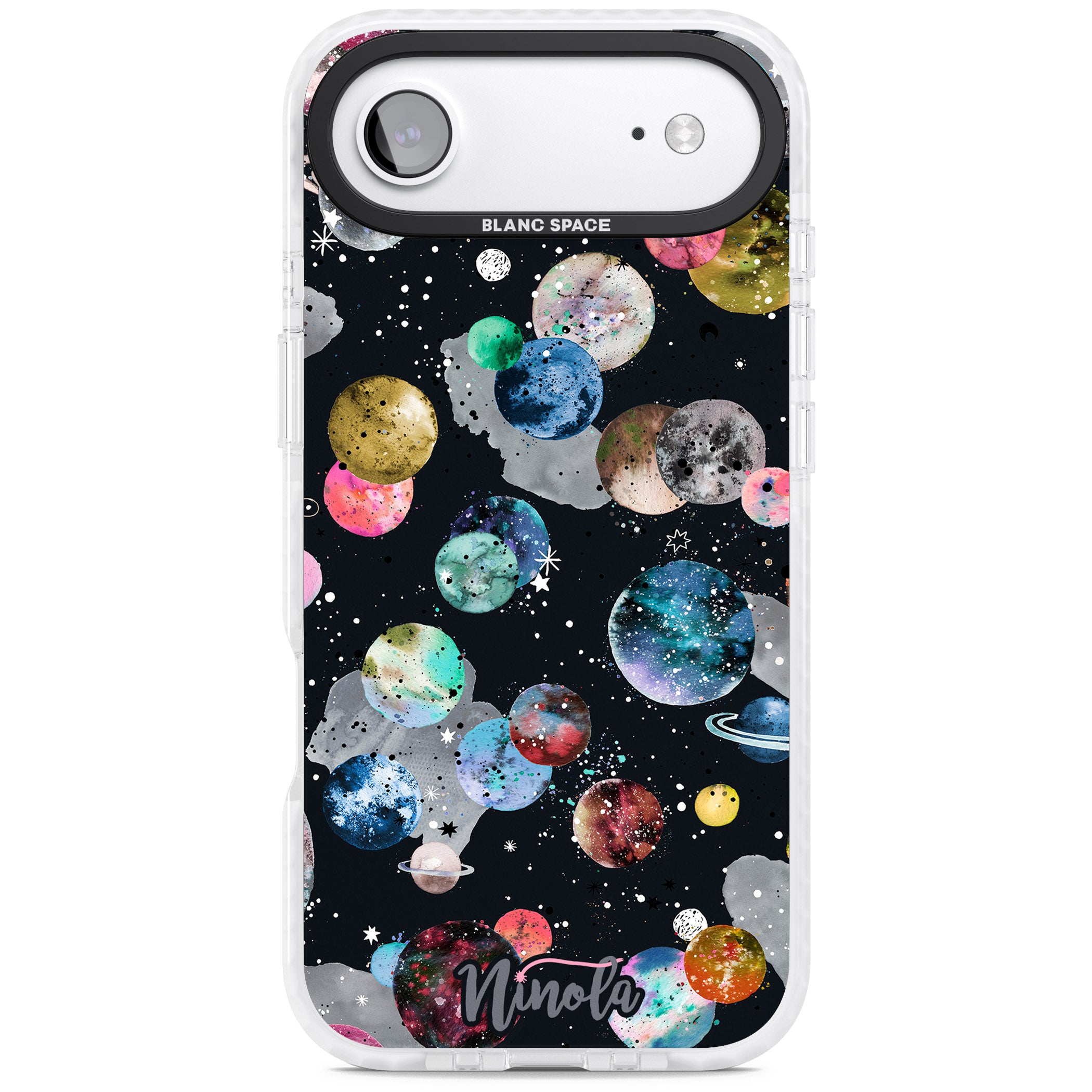 Cosmic Galaxy iPhone 17 Air Impact Clear Phone Case