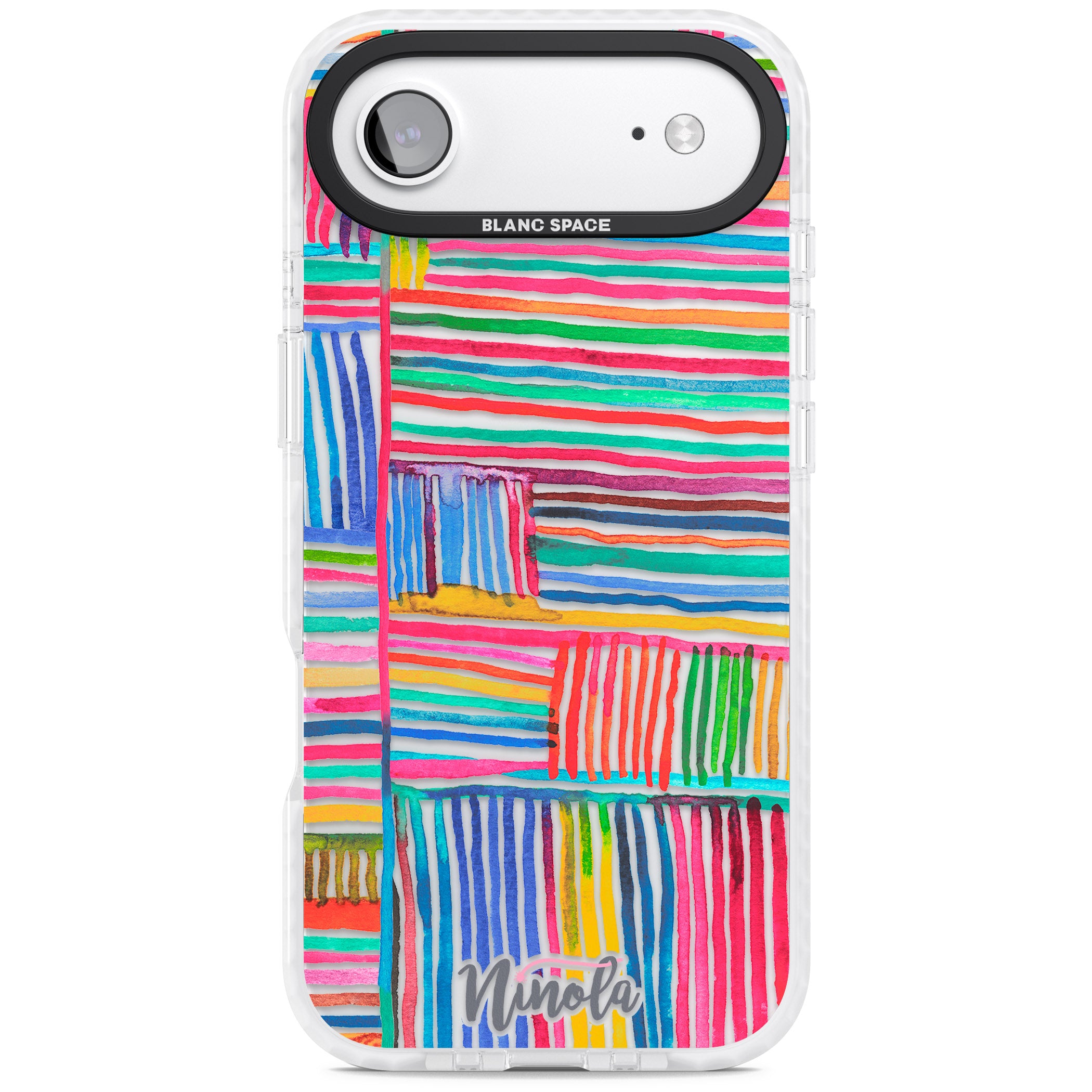 Vibrant Watercolor Lines iPhone 17 Air Impact Clear Phone Case