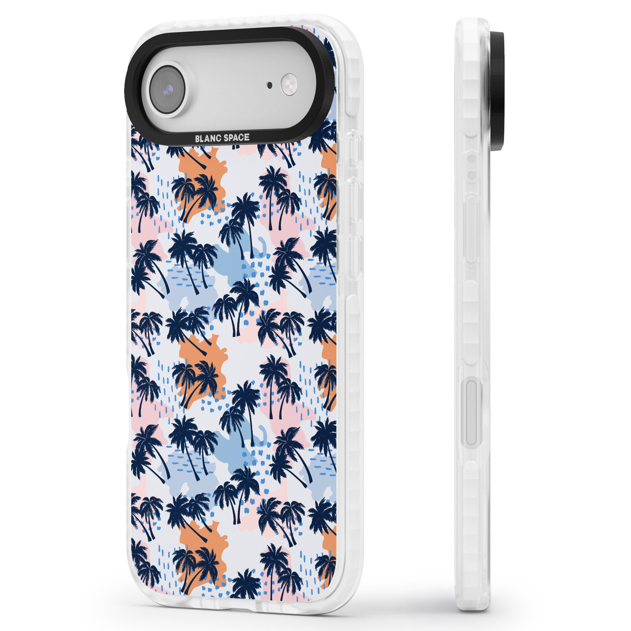 Tropical Vibes Palm iPhone 17 Air Impact Clear Phone Case Side Profile