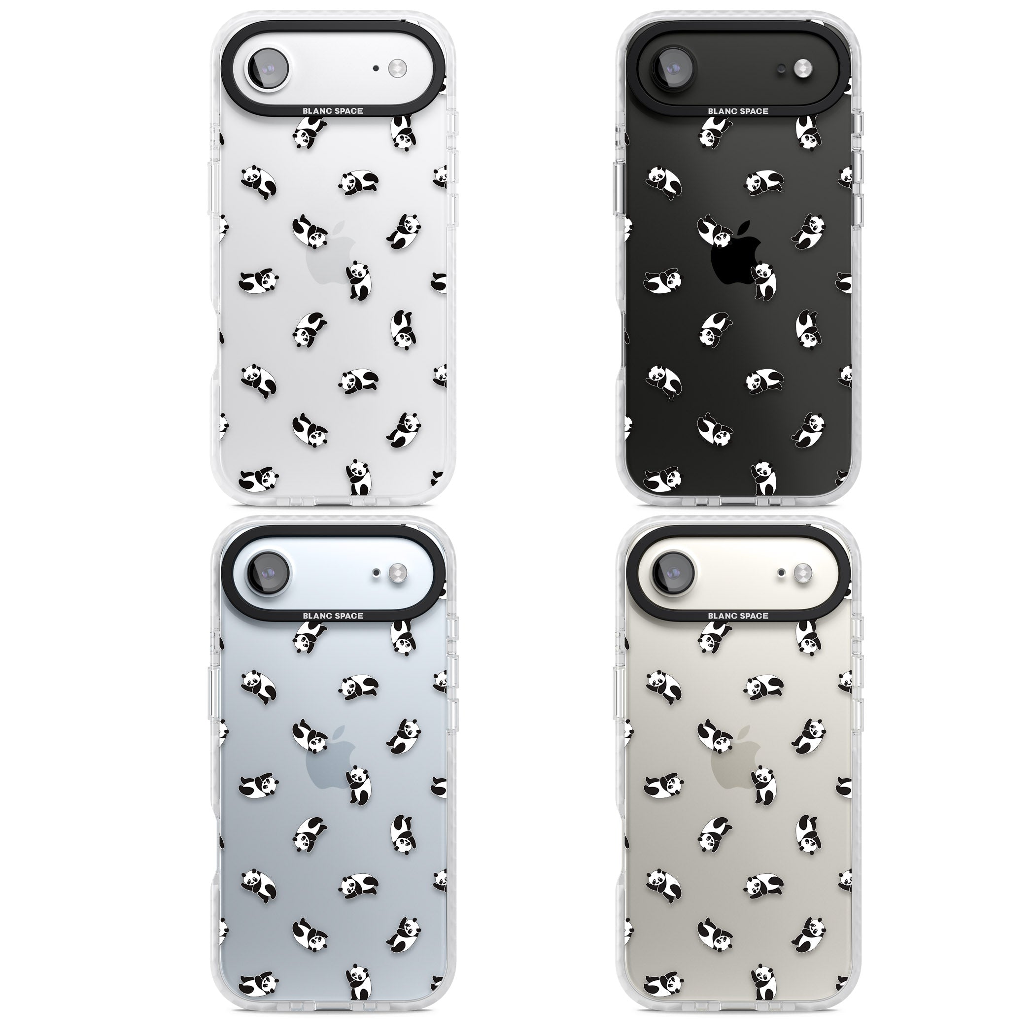 Tiny Panda Pattern iPhone 17 Air Impact Clear Phone Case APT Impact Protection