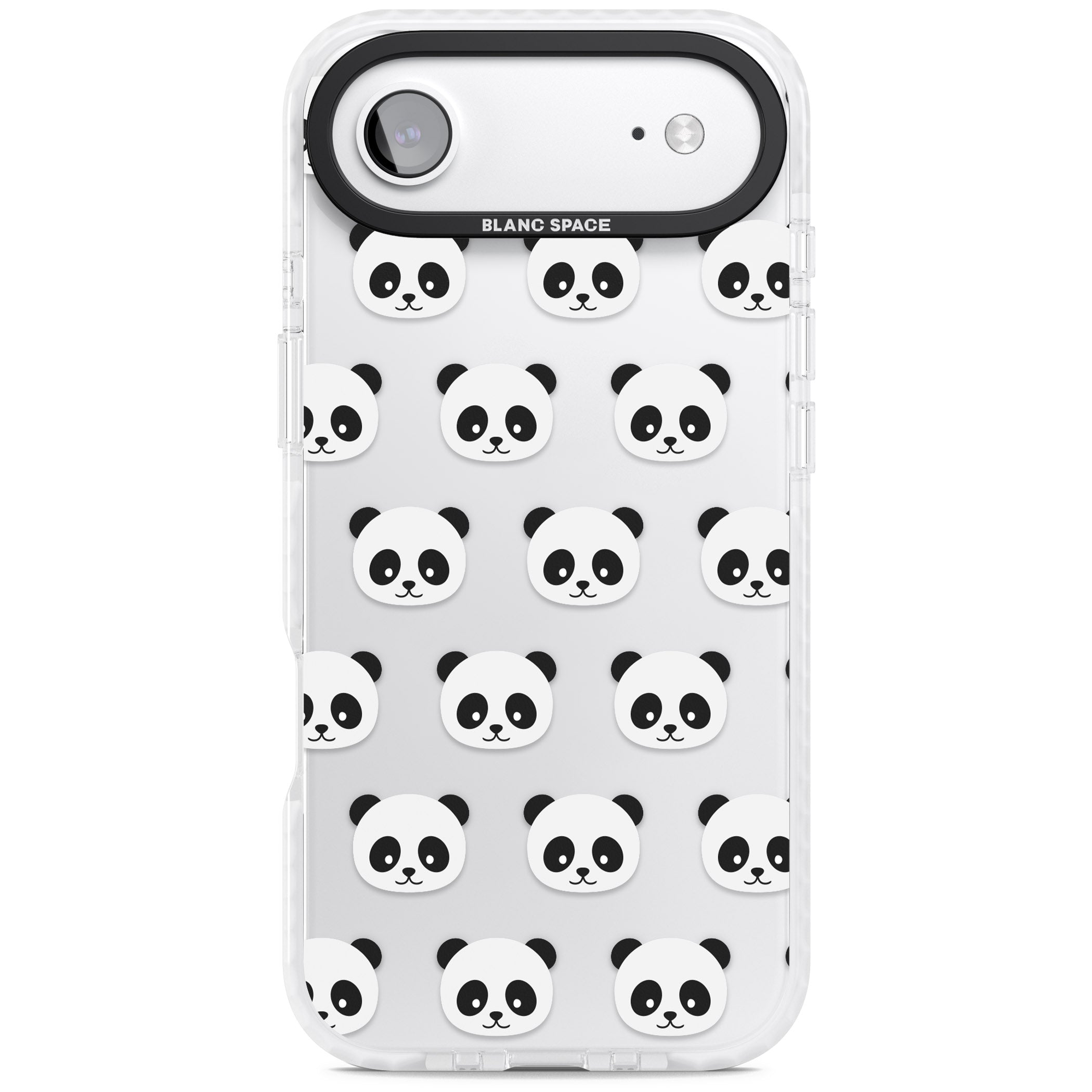 Panda Face Pattern iPhone 17 Air Impact Clear Phone Case