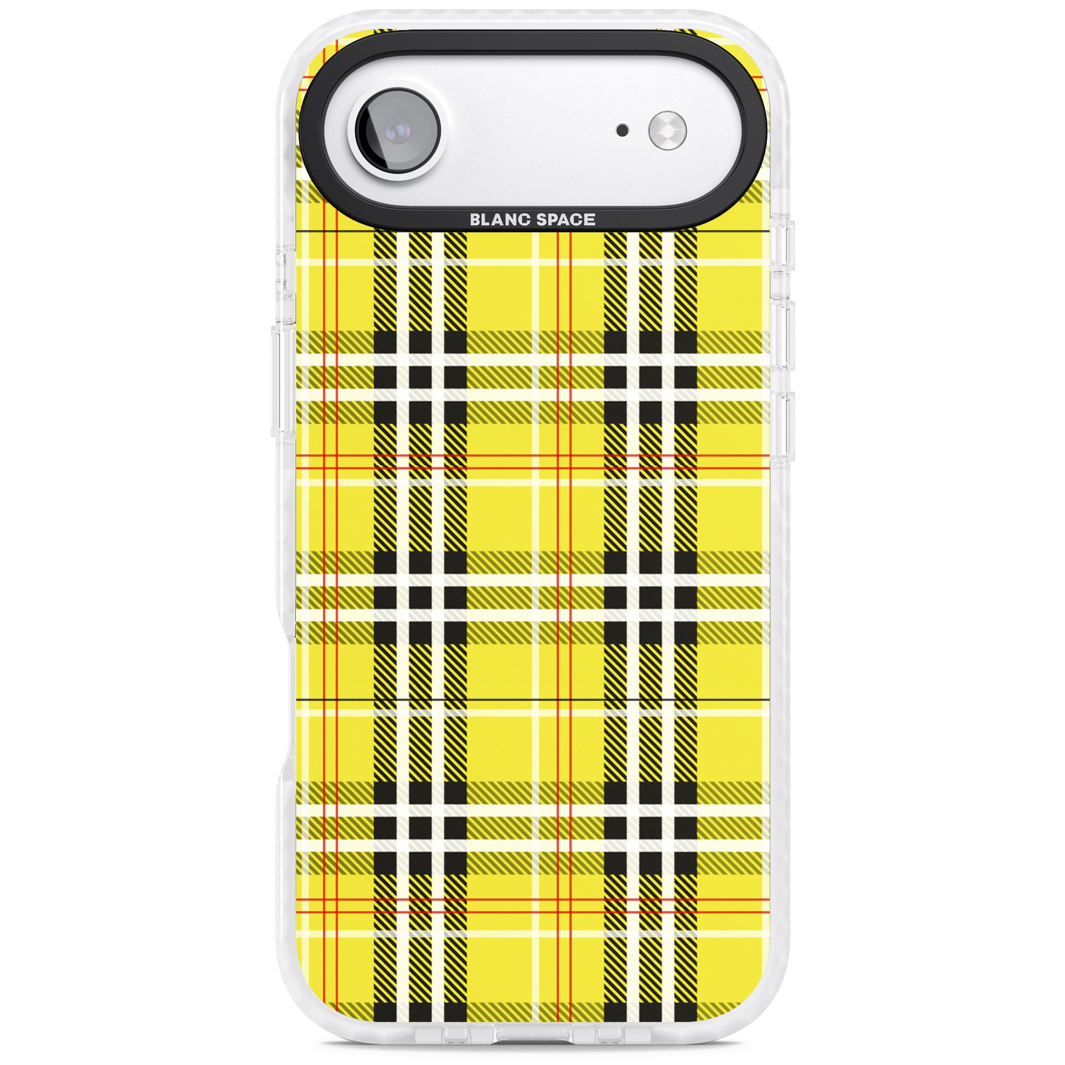 Yellow Plaid iPhone 17 Air Impact Clear Phone Case