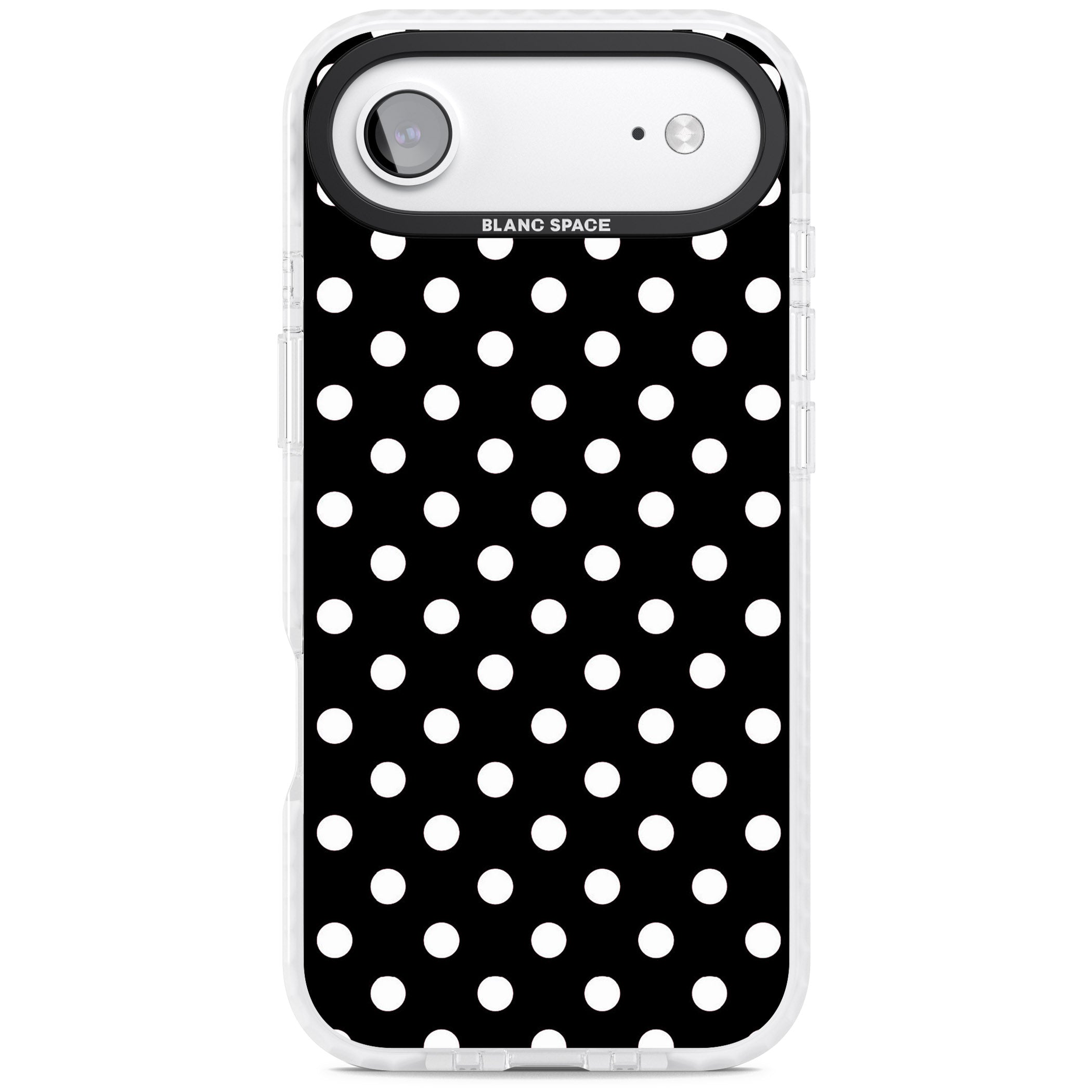 Designer Chic Black Polka Dot iPhone 17 Air Impact Clear Phone Case