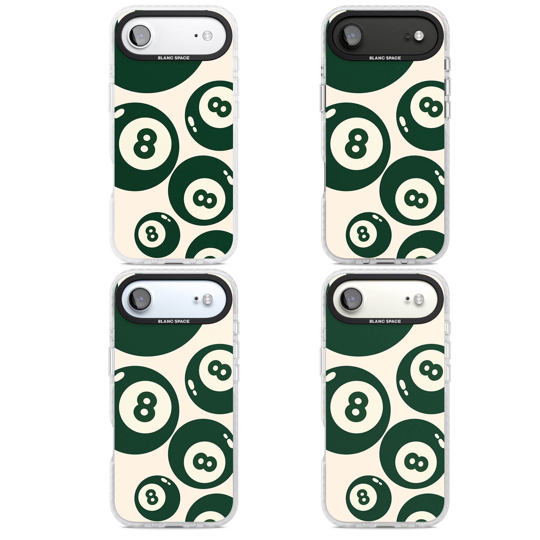 Green Eight Balls iPhone 17 Air Impact Clear Phone Case APT Impact Protection