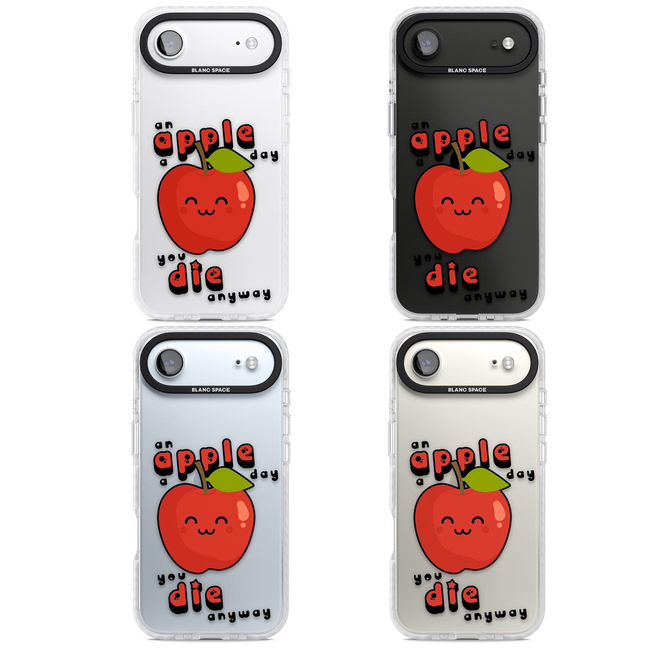 An Apple A Day iPhone 17 Air Impact Clear Phone Case APT Impact Protection